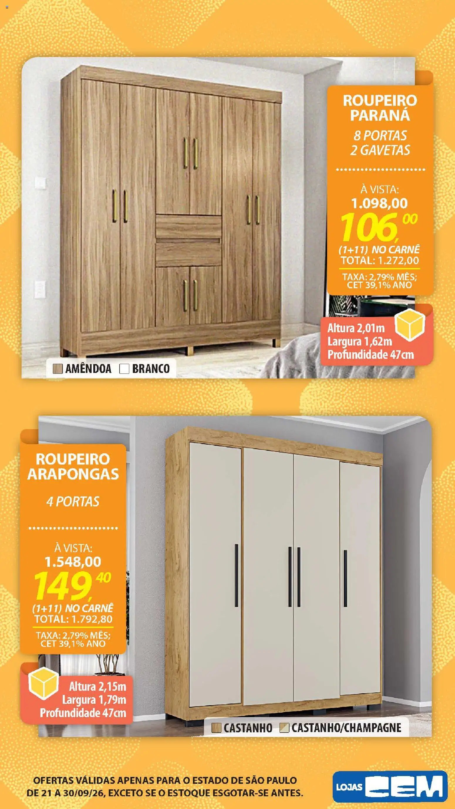 Lojas Cem Folheto - válido de 21/09/2026 | Página: 16 | Produtos: Portas, Carne
