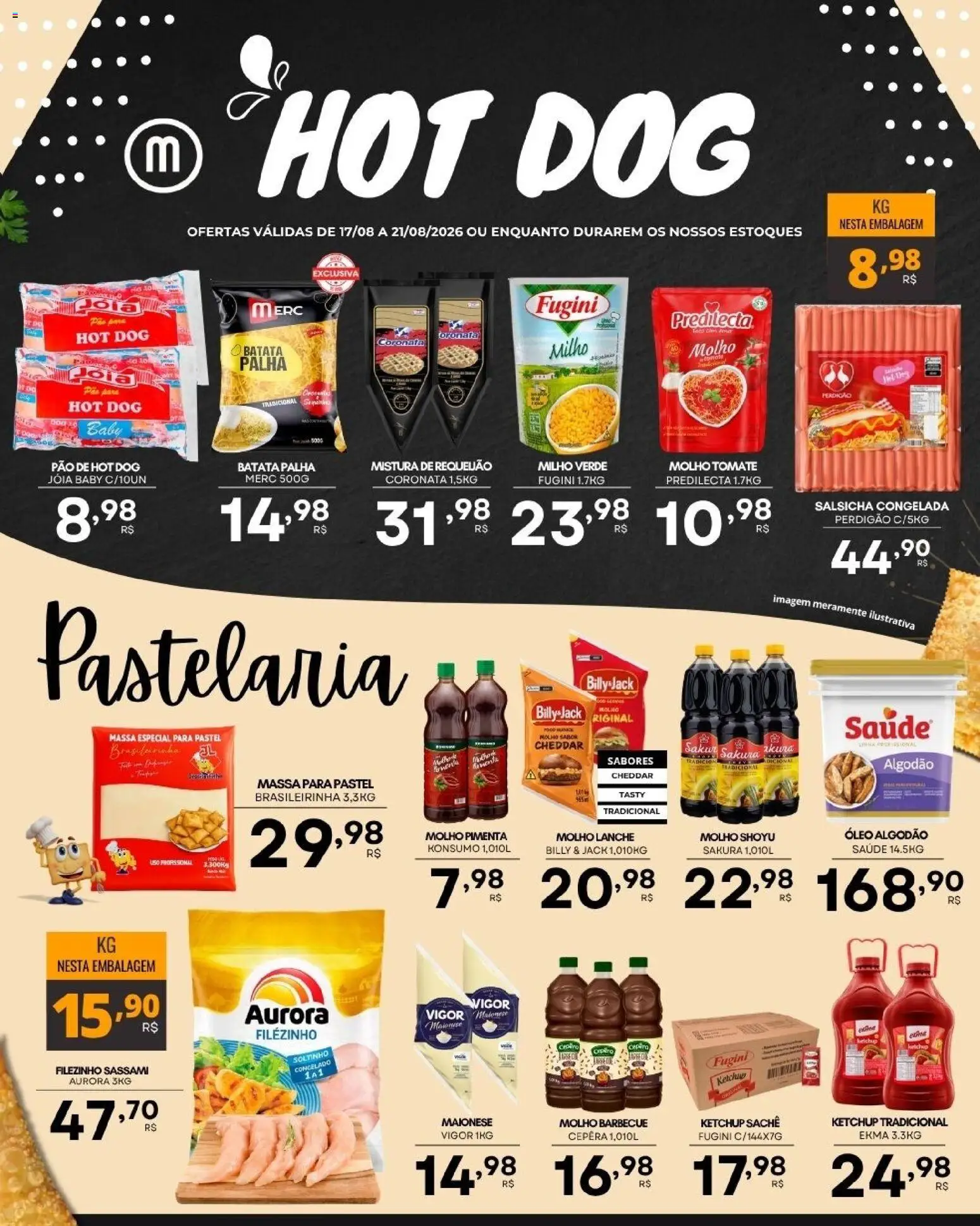 Mercadão Atacadista Folheto - válido de 17/08/2026 | Página: 1 | Produtos: Ketchup, Algodão, Batata, Maionese