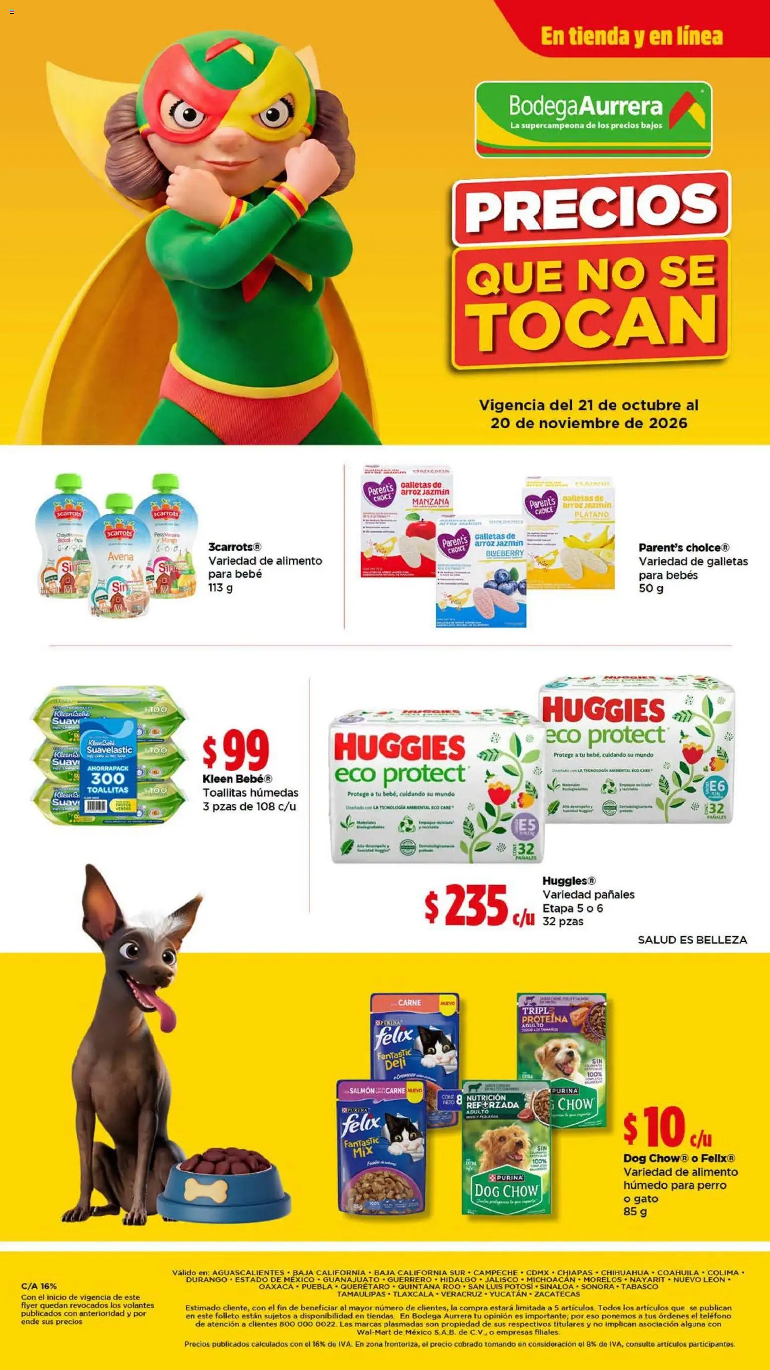 Nuevas ofertas de Bodega Aurrerá válidas en toda la República Mexicana desde el 21/10/2026. ¡Encuentra las mejores ofertas en Bodega Aurrerá folleto Precios que no se tocan - Llena tu carrito con esenciales! | Página: 12