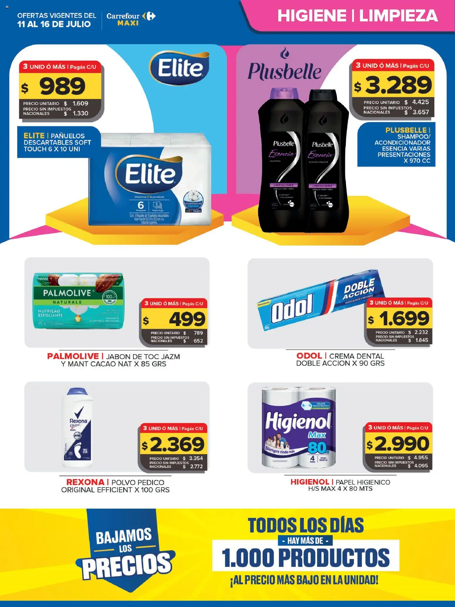 Carrefour Maxi │ válido desde el 11/07/2026 | Página: 5 | Productos: Papel higiénico, Polvo, Acondicionador, Crema