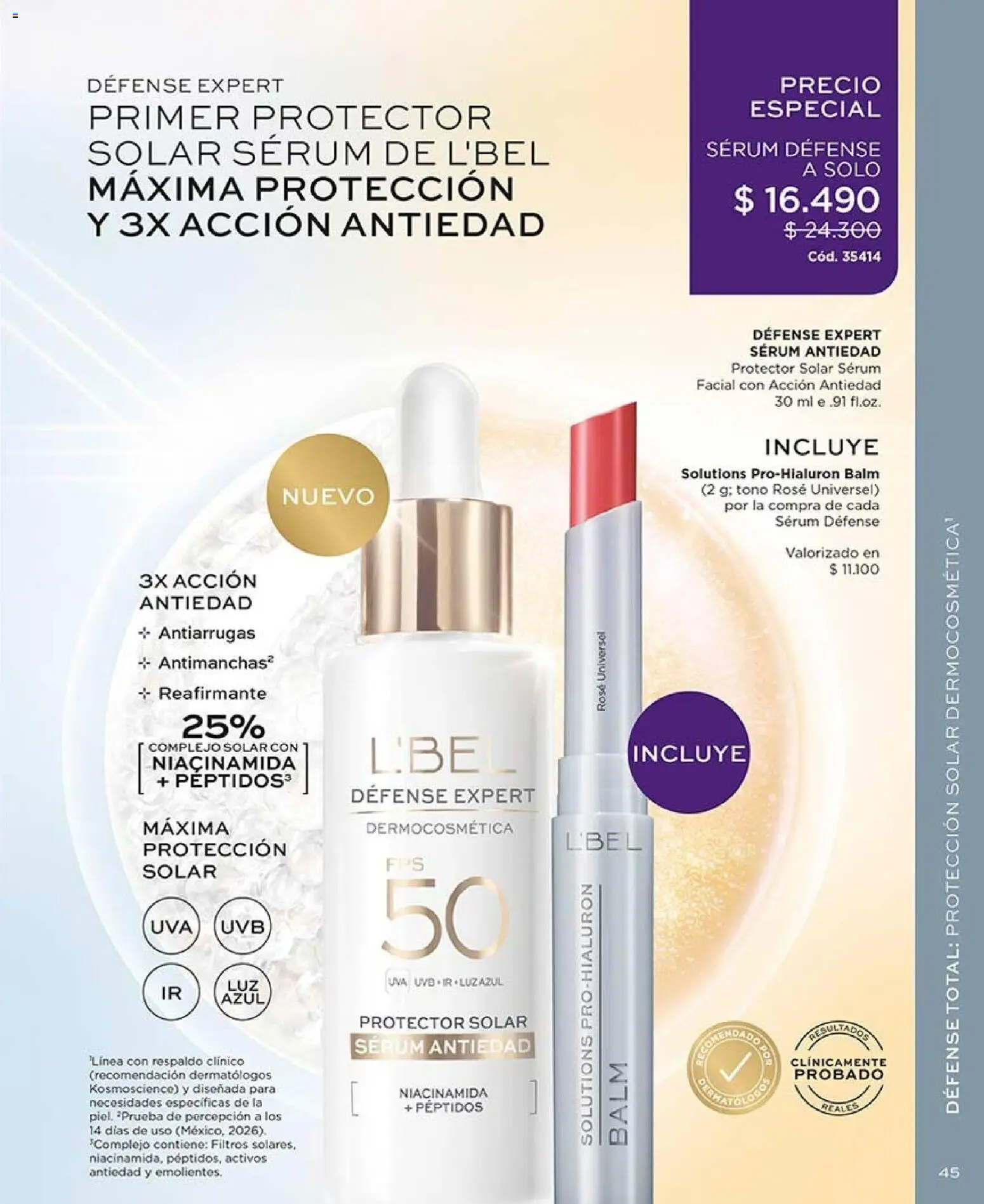 Catálogo L'Bel Campaña 12 │ válido desde el 07.07.2026 | Página: 45 | Productos: Protector solar, Serum