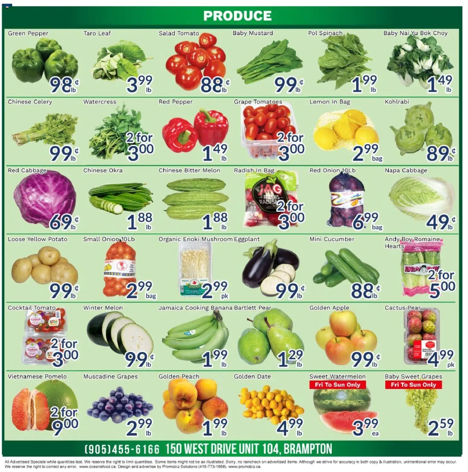Oceans flyer valid from Sep 4, 2026 | Page: 3 | Products: Pepper, Cabbage, Mustard, Cucumber