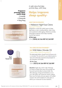 Preview of Nutrimetics Catalogue Product 2026-27 - valid from 01/09/2026 | Page: 59 | Products: Oil, Moisturiser, Avocado, Foundation