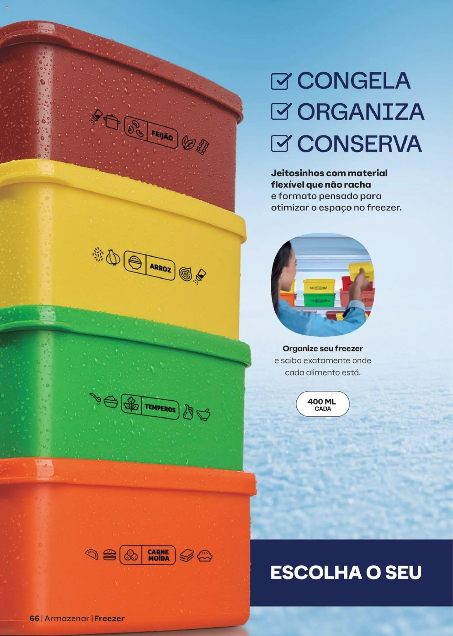 Tupperware Folheto - válido de 01/09/2026 | Página: 66 | Produtos: Feijão, Freezer, Arroz, Carne moída