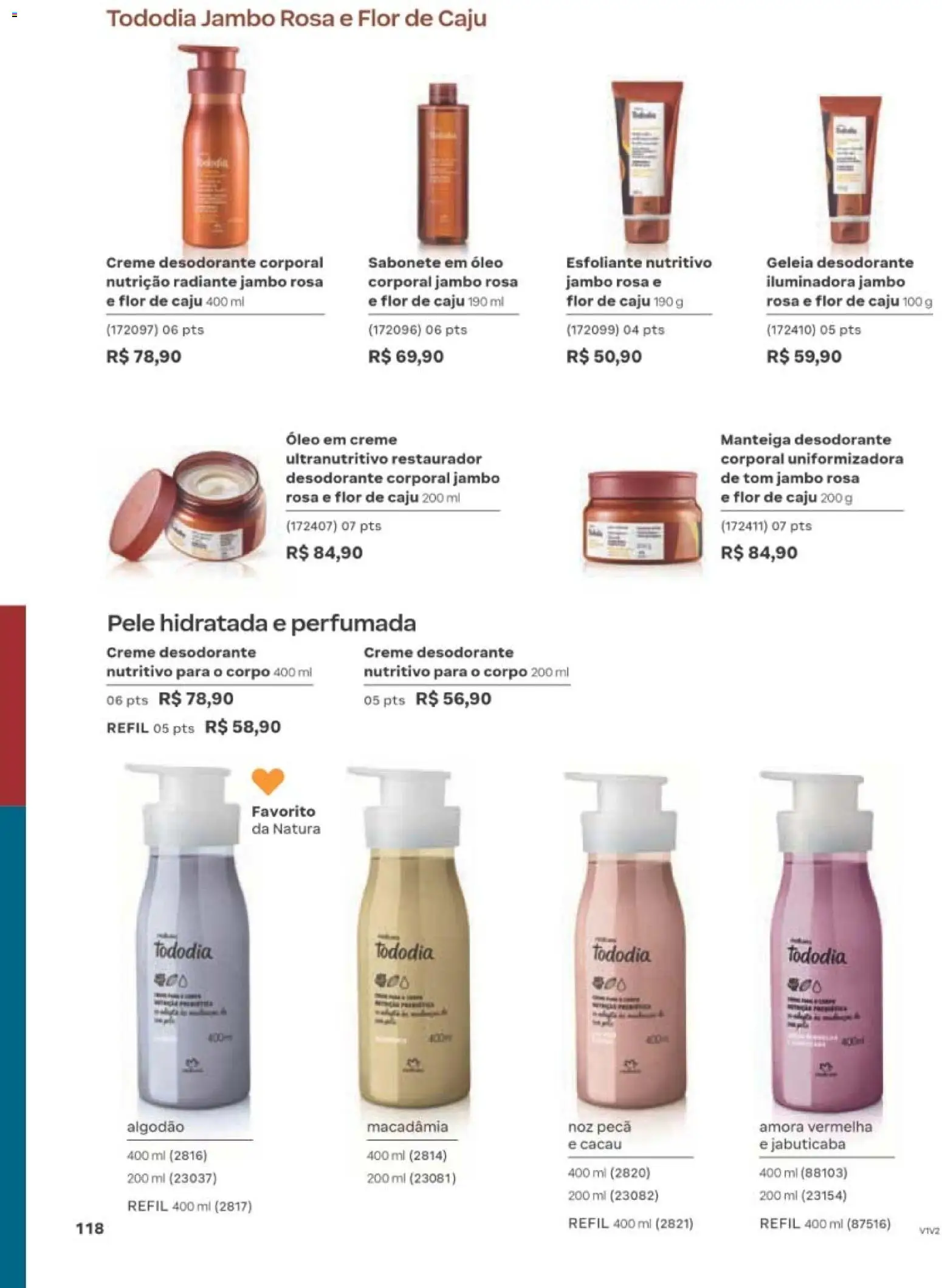 Natura Folheto - válido de 10/08/2026 | Página: 121 | Produtos: Manteiga, Geleia, Creme, Sabonete