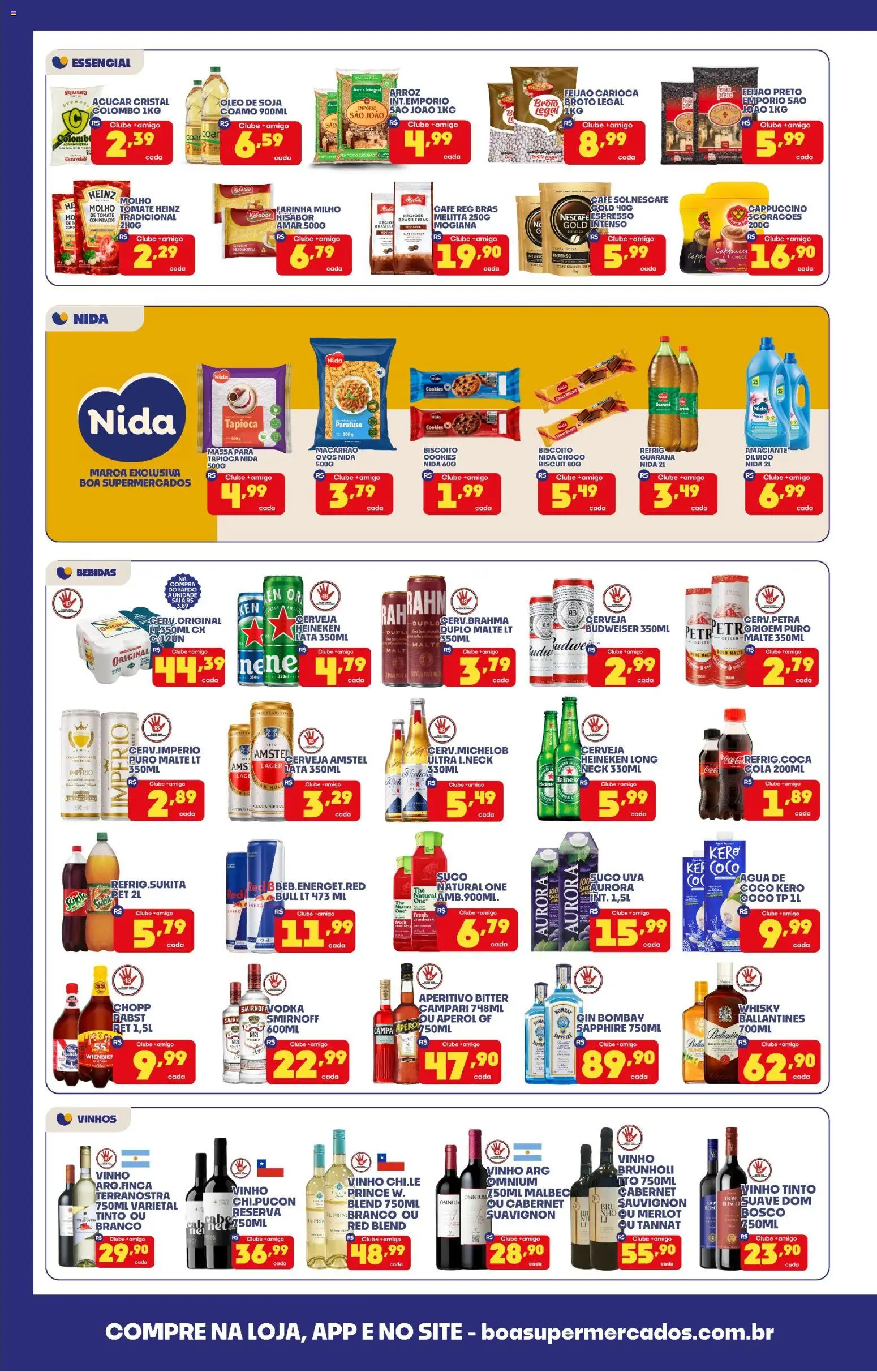 Boa Supermercados Folheto - válido de 24/07/2026 | Página: 2 | Produtos: Feijão, Whisky, Tapioca, Gin