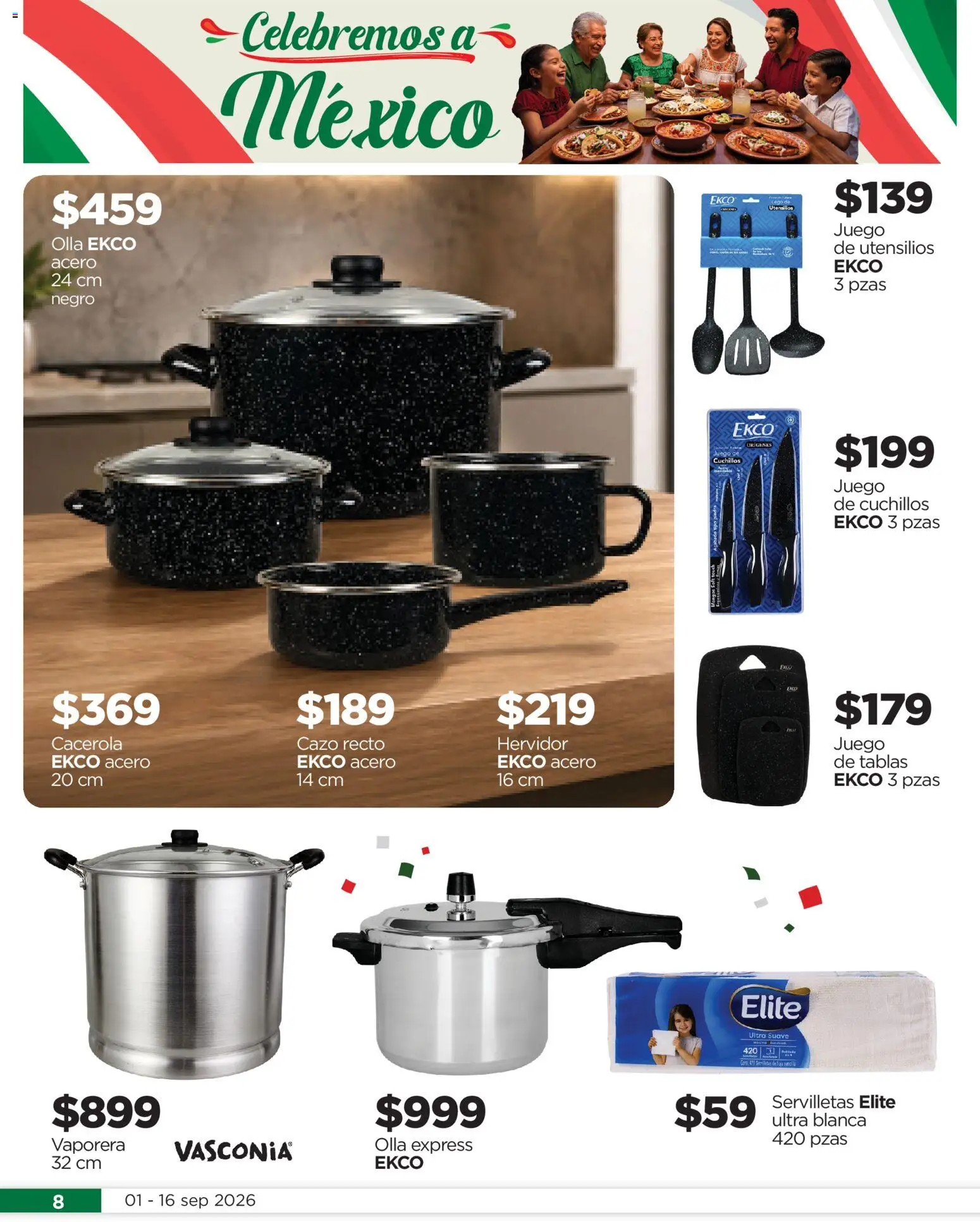 Nuevas ofertas de Chedraui válidas en toda la República Mexicana desde el 01/09/2026. ¡Encuentra las mejores ofertas en Chedraui folleto Llevarte más cuesta menos! | Página: 8