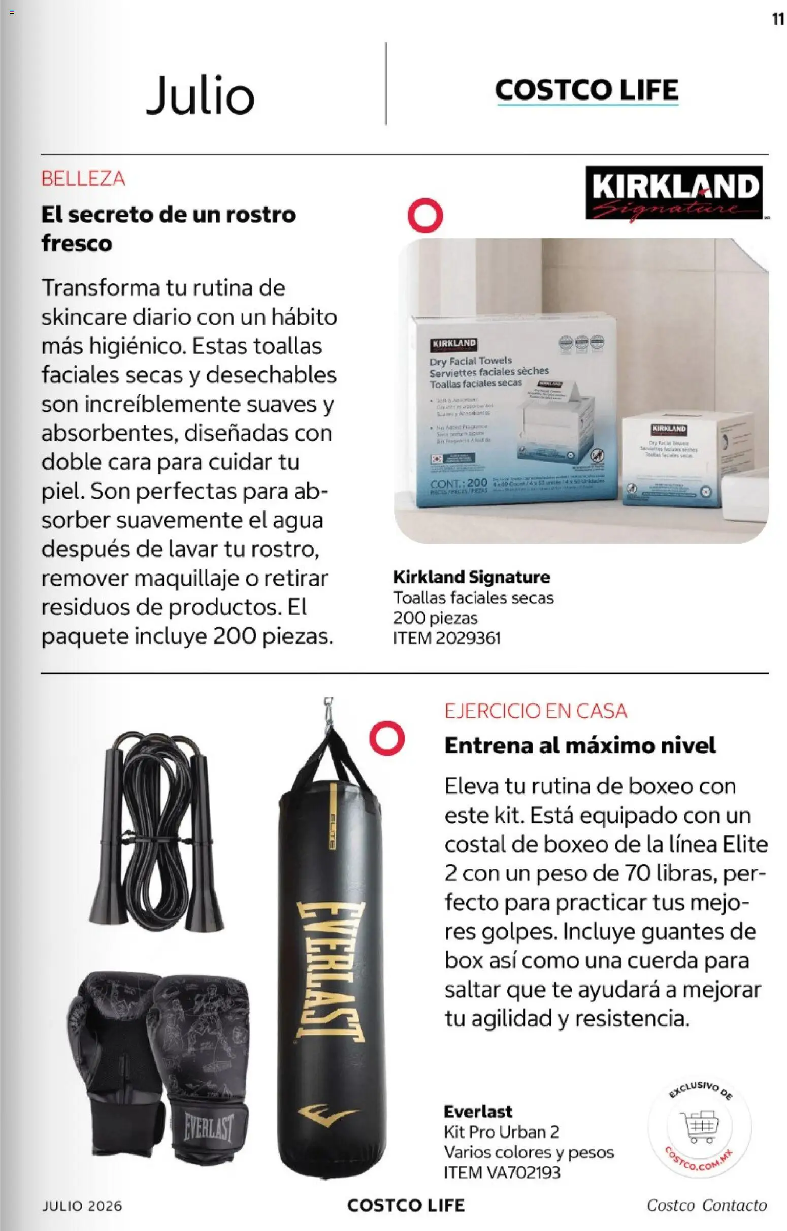 Nuevas ofertas de Costco válidas en toda la República Mexicana desde el 01/07/2026. ¡Encuentra las mejores ofertas en Costco Revista Julio 2026! | Página: 11 | Productos: Agua, Té, Toallas, Maquillaje