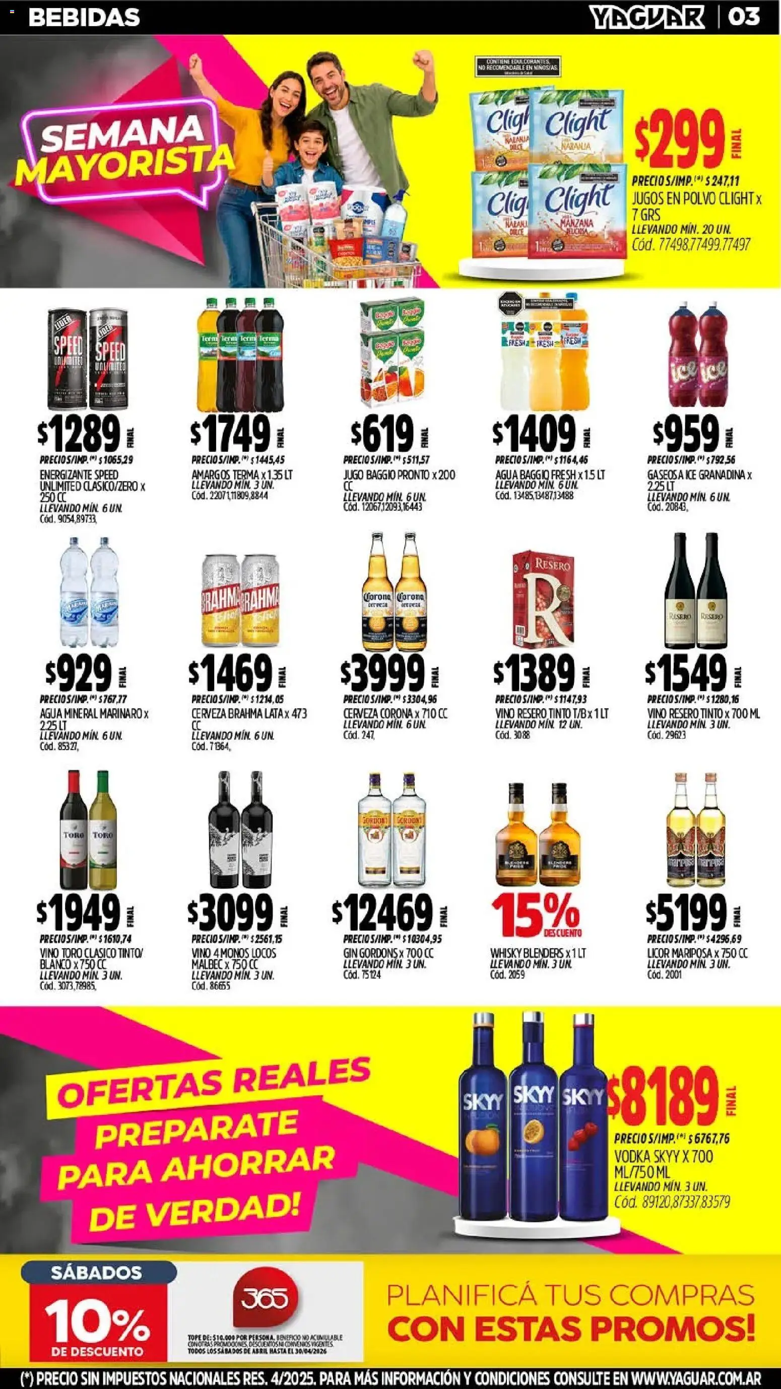 Yaguar - Oferta Semanal Salta │ válido desde el 18.05.2026 | Página: 3 | Productos: Vodka, Gin, Manzana, Cerveza