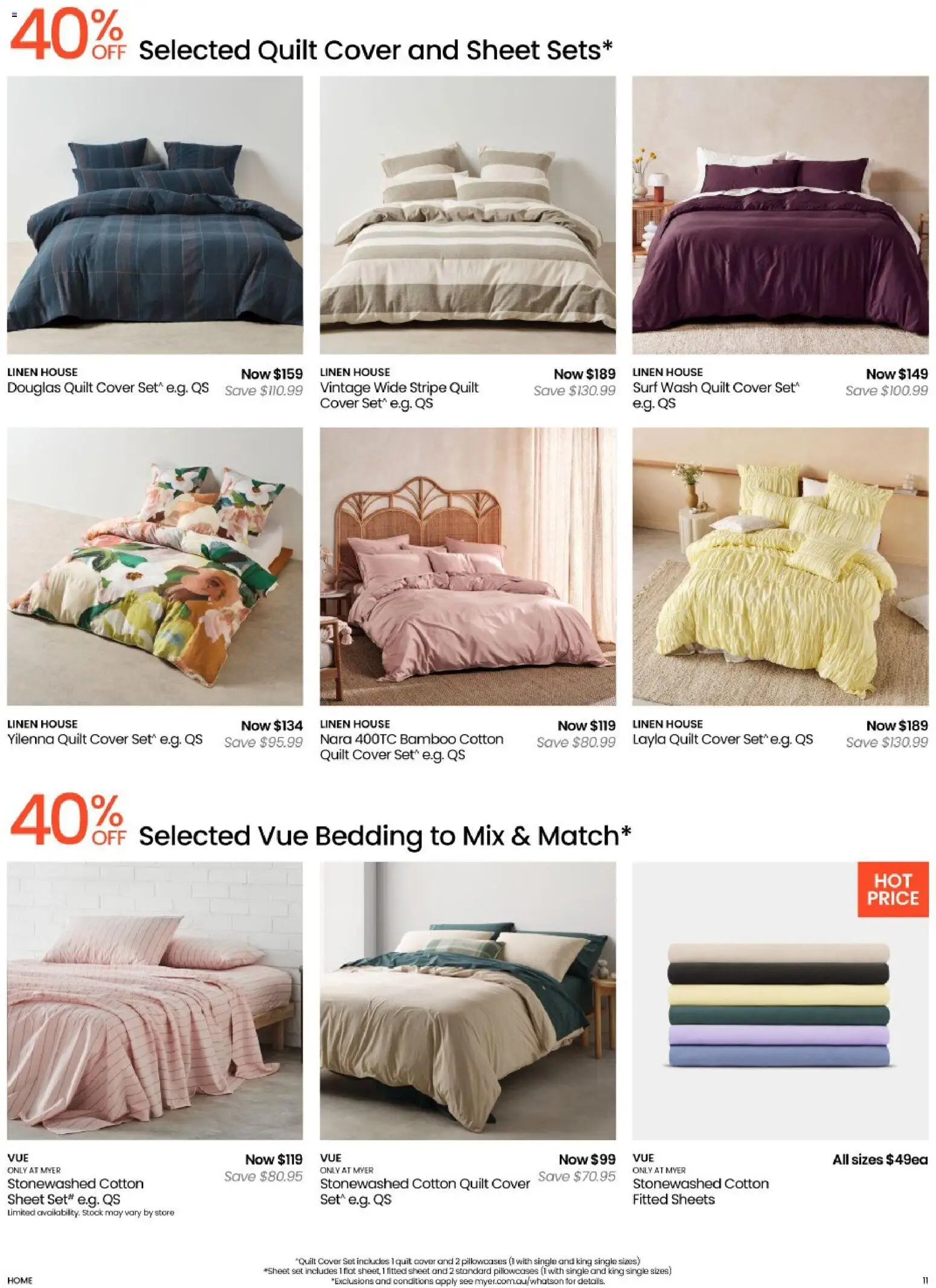 Myer catalogue - valid from 05.05.2026 | Page: 11 | Products: Linen