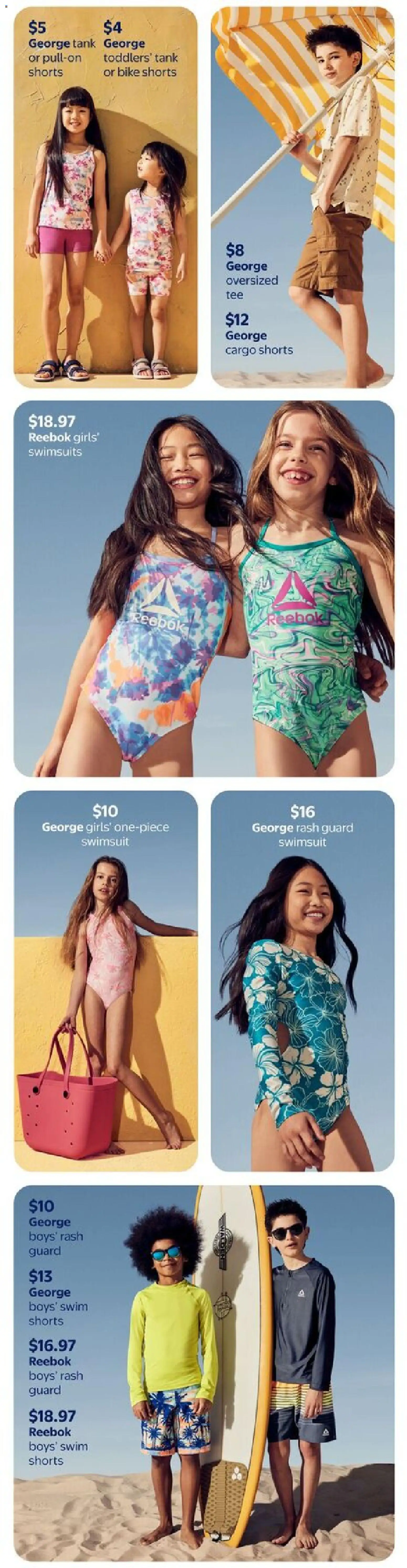 Walmart flyer valid from 07.05.2026 | Page: 3 | Products: Swimsuit, Shorts