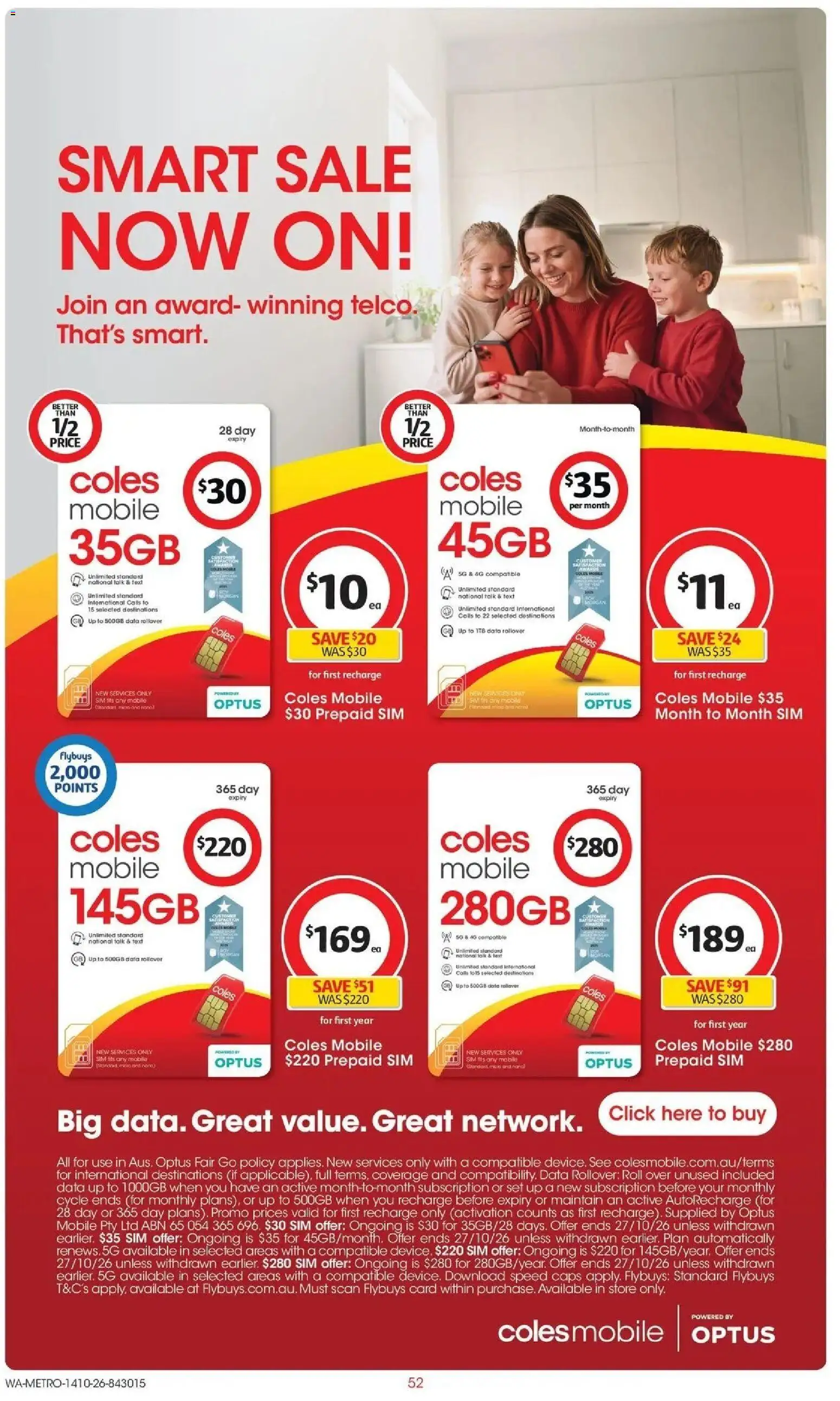 ﻿Coles catalogue valid from 14/10/2026 > Online Australia | Page: 52
