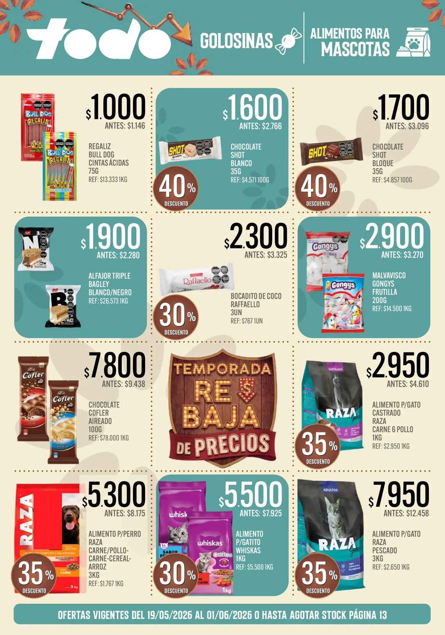 Supermercados TODO - Ofertas │ válido desde el 19.05.2026 | Página: 14 | Productos: Frutilla, Pescado, Arroz, Golosinas