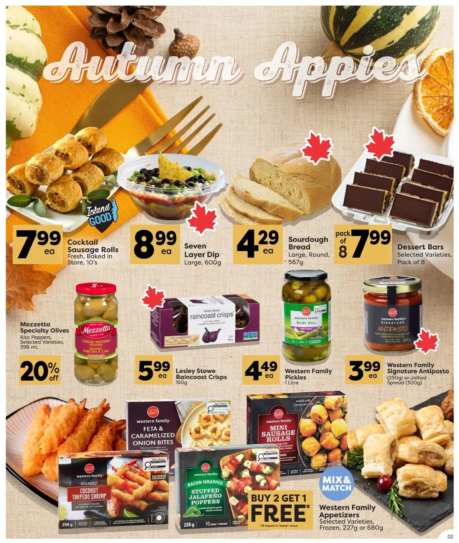 Quality Foods flyer valid from Oct 1, 2026 | Page: 2 | Products: Sausage, Shrimp, Dessert, Bread
