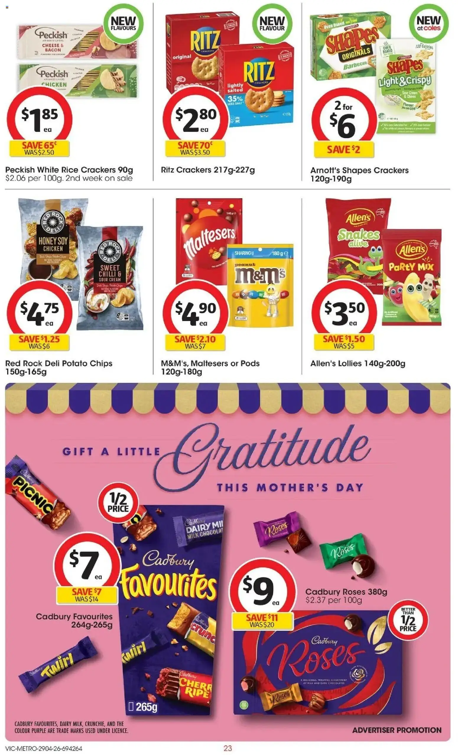Coles catalogue - valid from 28.04.2026 | Page: 23 | Products: Cheese, Honey, Cream, Chilli