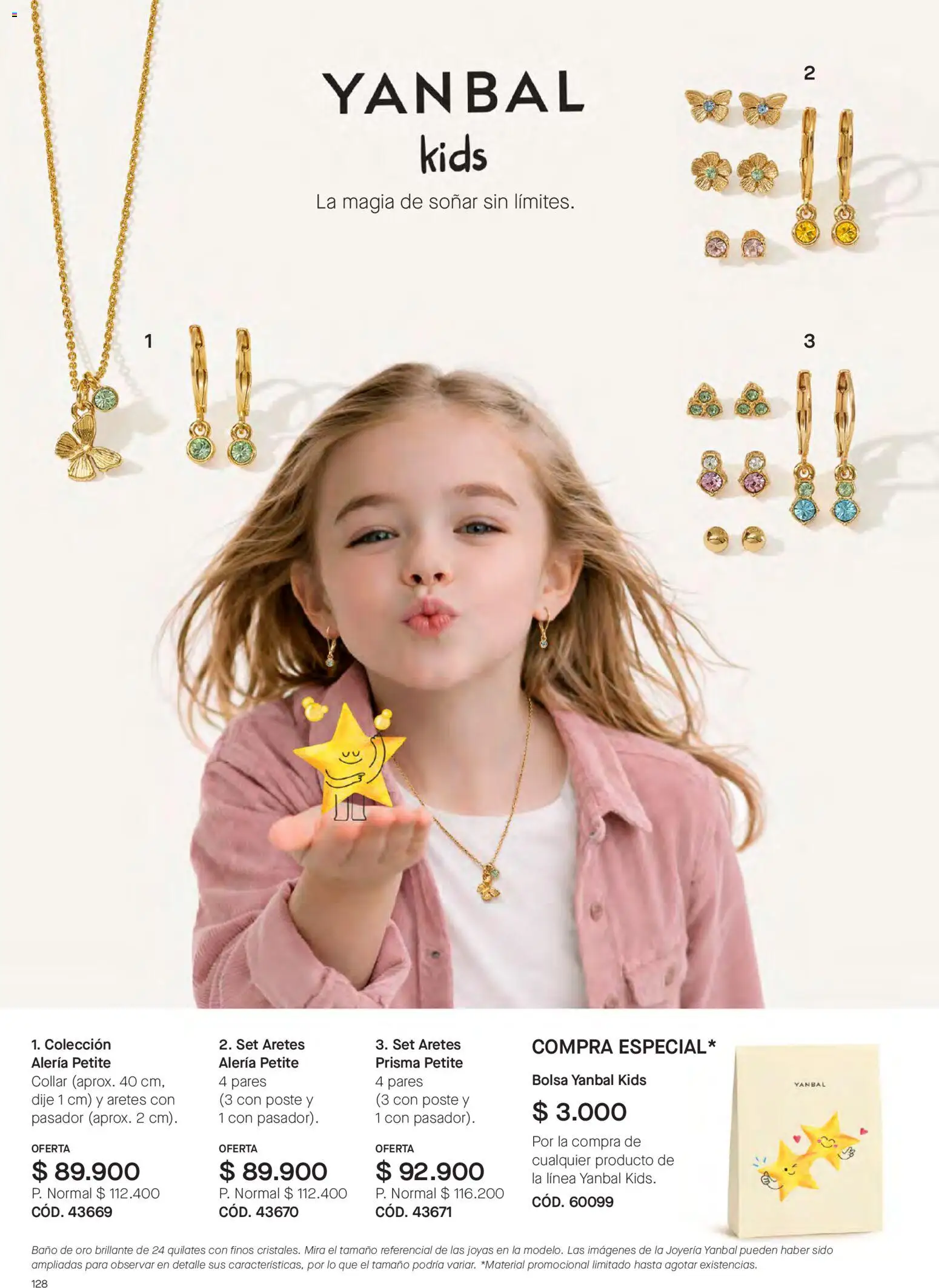 Yanbal revista - valida desde el 20/06/2026 | Página: 128 | Productos: Aretes, Bolsa, Collar, Dije