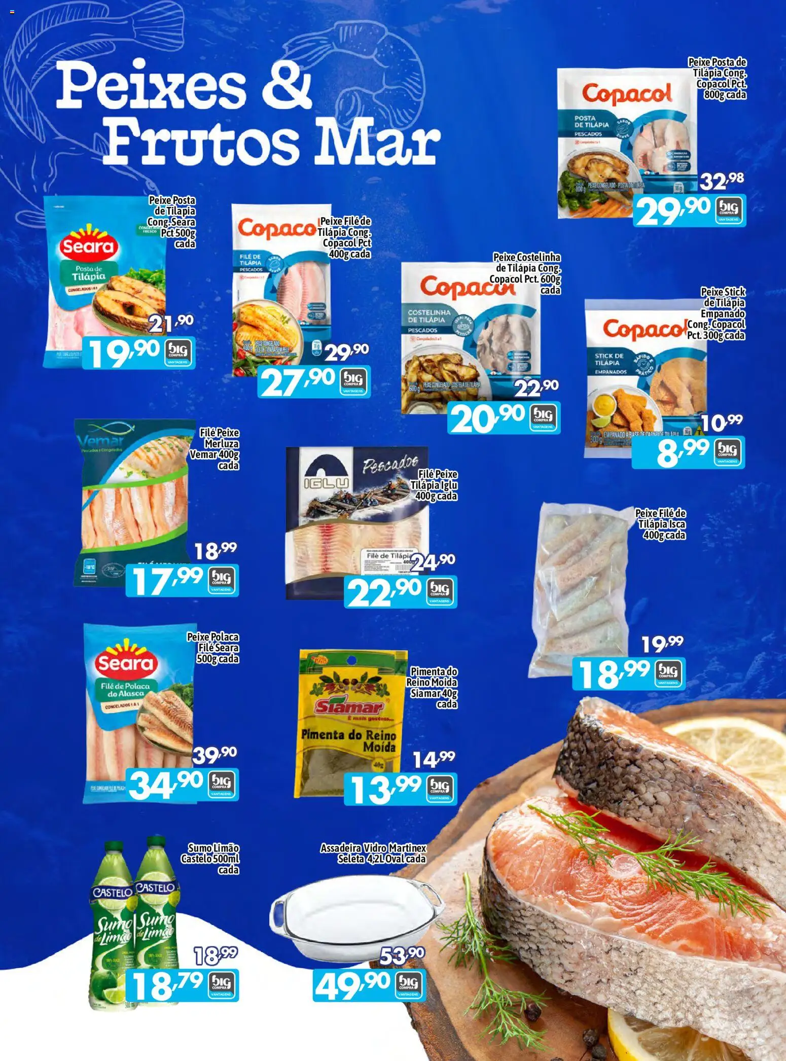 Big Compra Folheto - válido de 05/09/2026 | Página: 8 | Produtos: Pimenta, Filé de peixe, Filé de tilápia, File de polaca