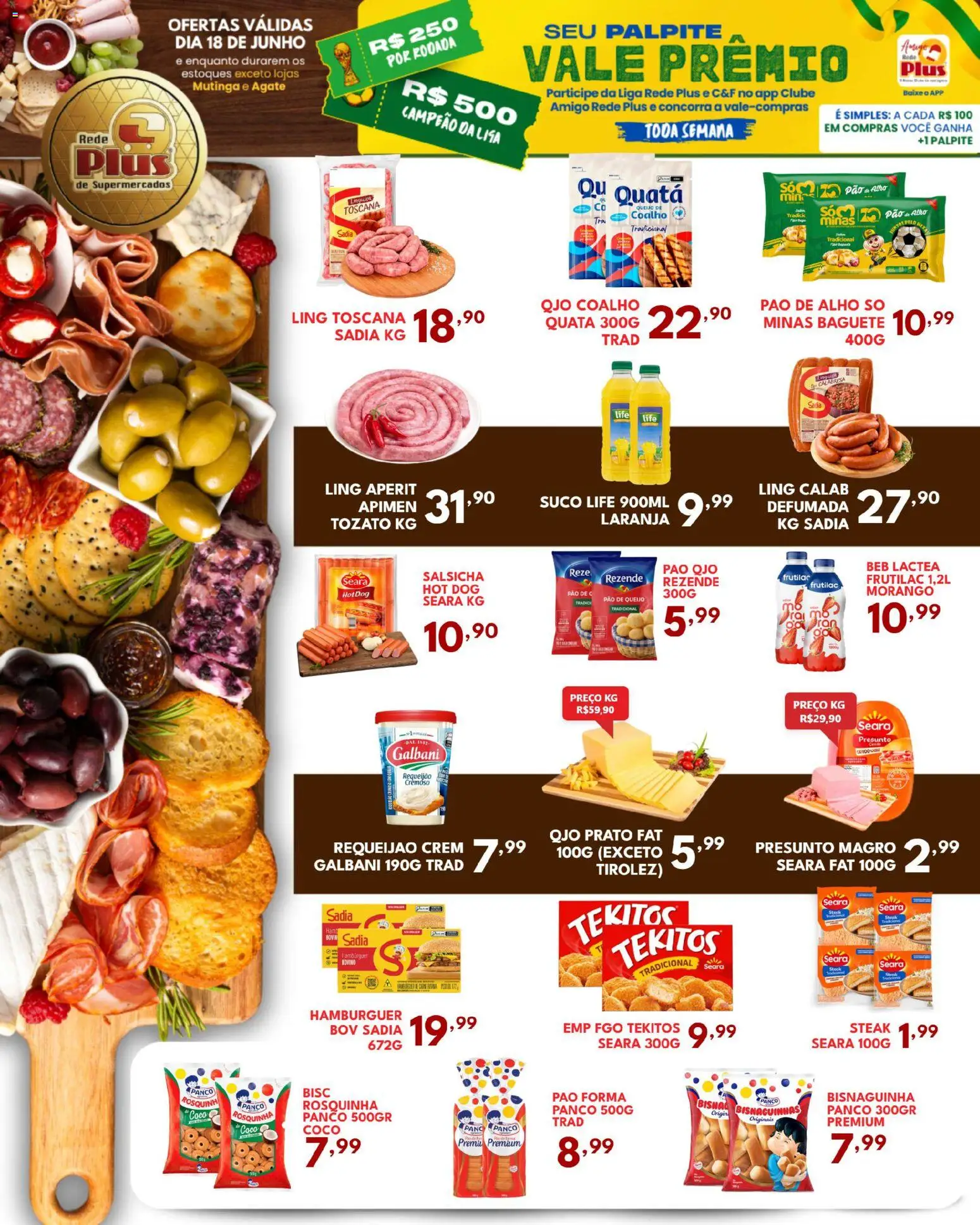Rede Plus Supermercados Folheto - válido de 17.06.2026 | Página: 3 | Produtos: Coco, Alho, Pão, Hambúrguer
