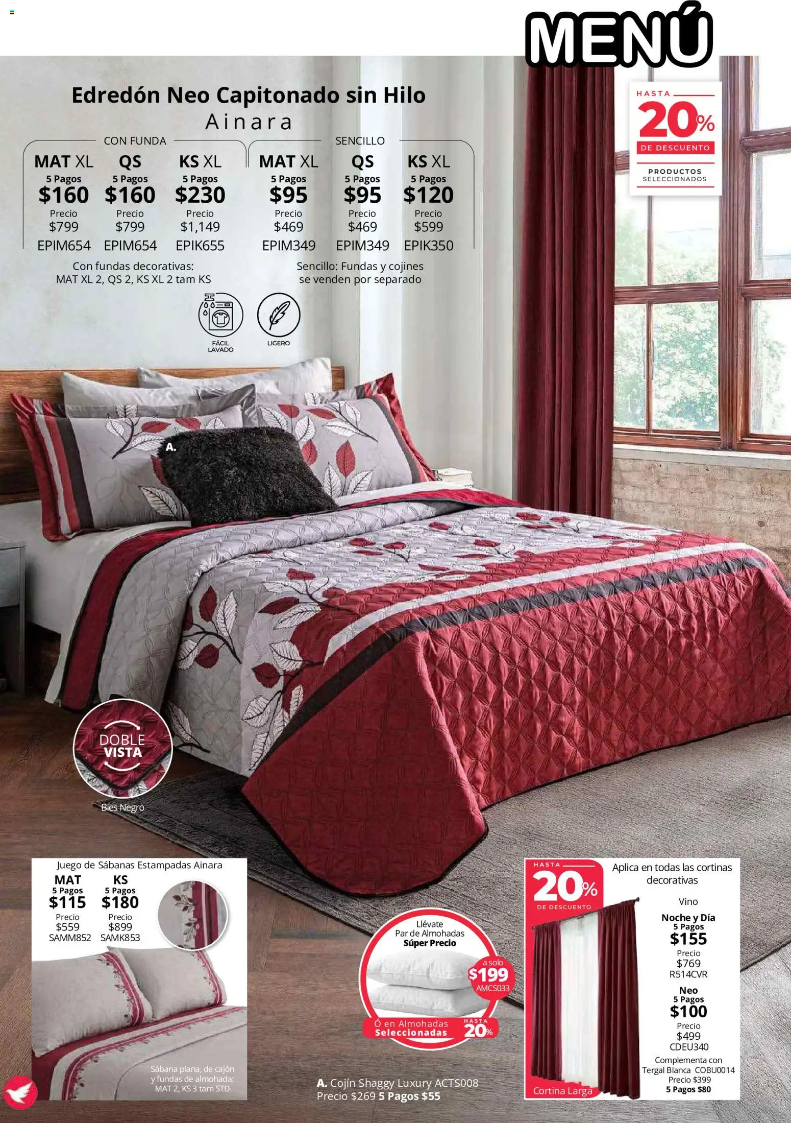 Nuevas ofertas de Colchas Concord válidas en toda la República Mexicana desde el 01/08/2026. ¡Encuentra las mejores ofertas en Colchas Concord catálogo! | Página: 67 | Productos: Juego, Funda, Almohada, Cortinas