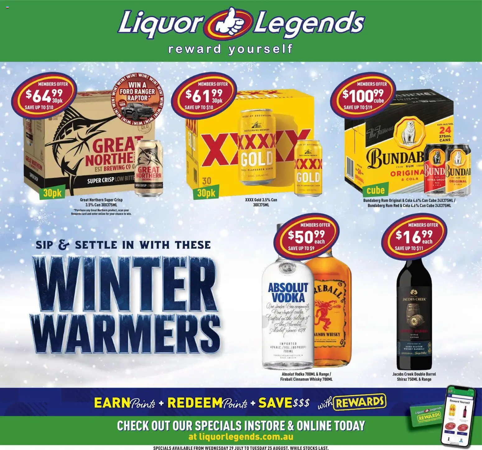 Liquor Legends catalogue - valid from 29/07/2026 | Page: 1 | Products: Vodka, Rum, Scotch