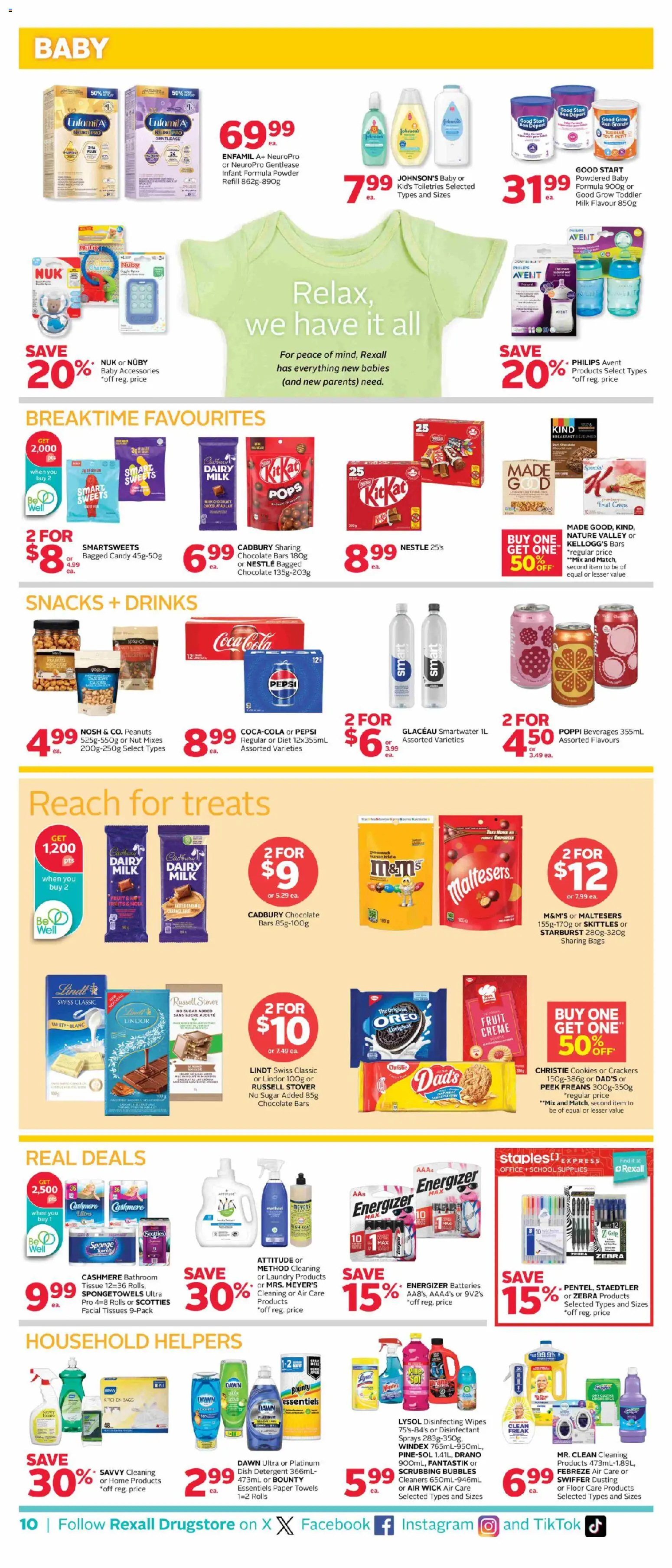 Rexall flyer valid from Sep 4, 2026 | Page: 18 | Products: Pepsi, Peanuts, Detergent, Chocolate