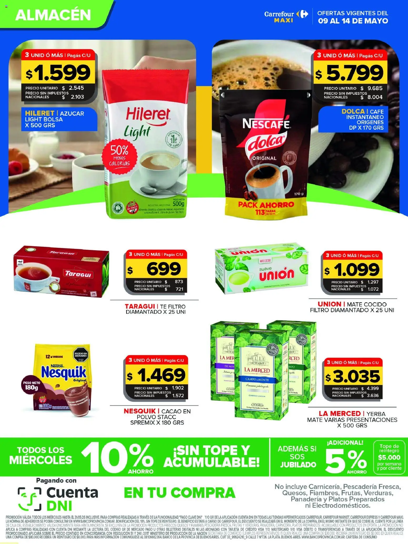 Carrefour Maxi - BEBIDAS │ válido desde el 09.05.2026 | Página: 5 | Productos: Mate, Banco, Sobre, Cacao