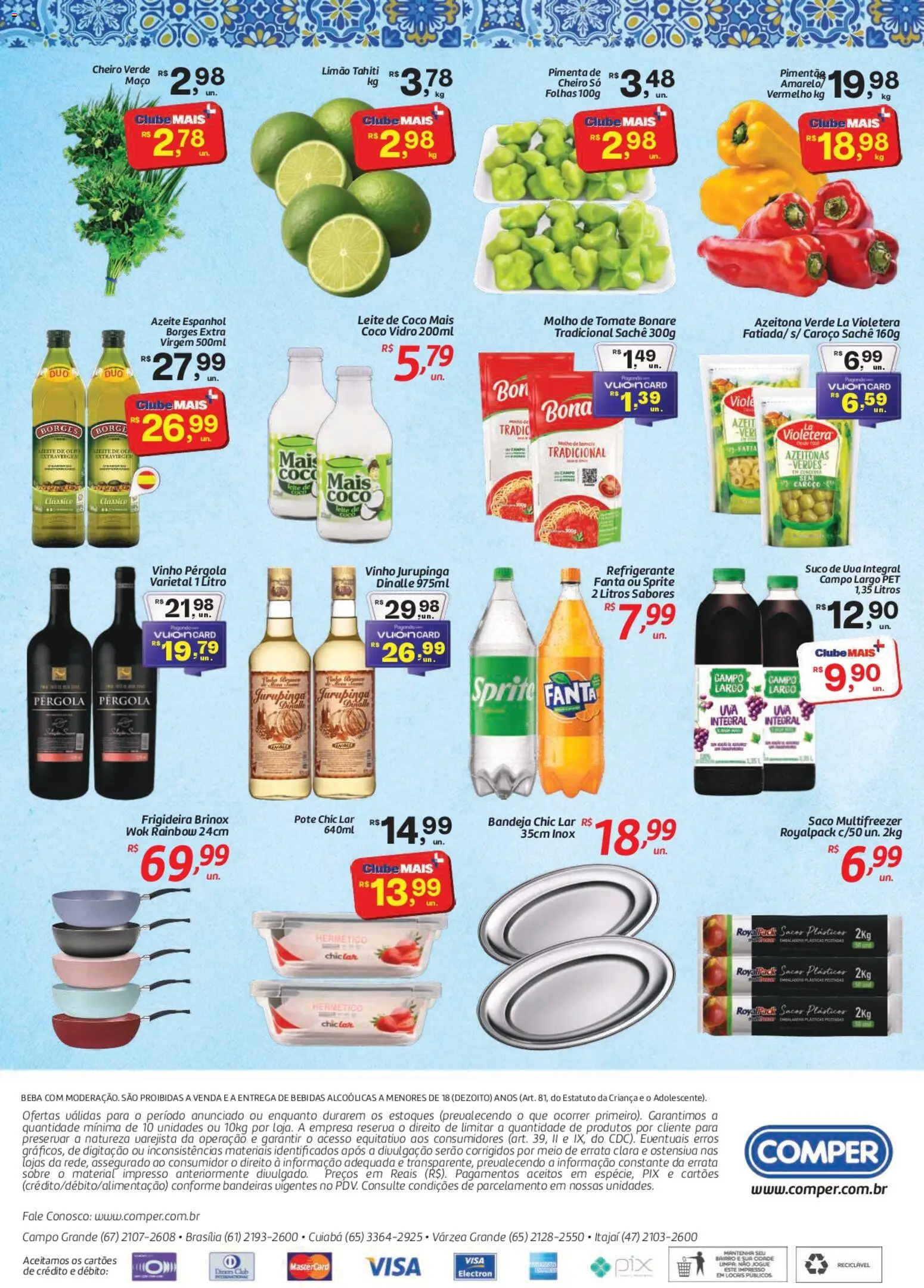 Comper Folheto - válido de 10/07/2026 | Página: 2 | Produtos: Fanta, Molho de tomate, Leite, Bandeja