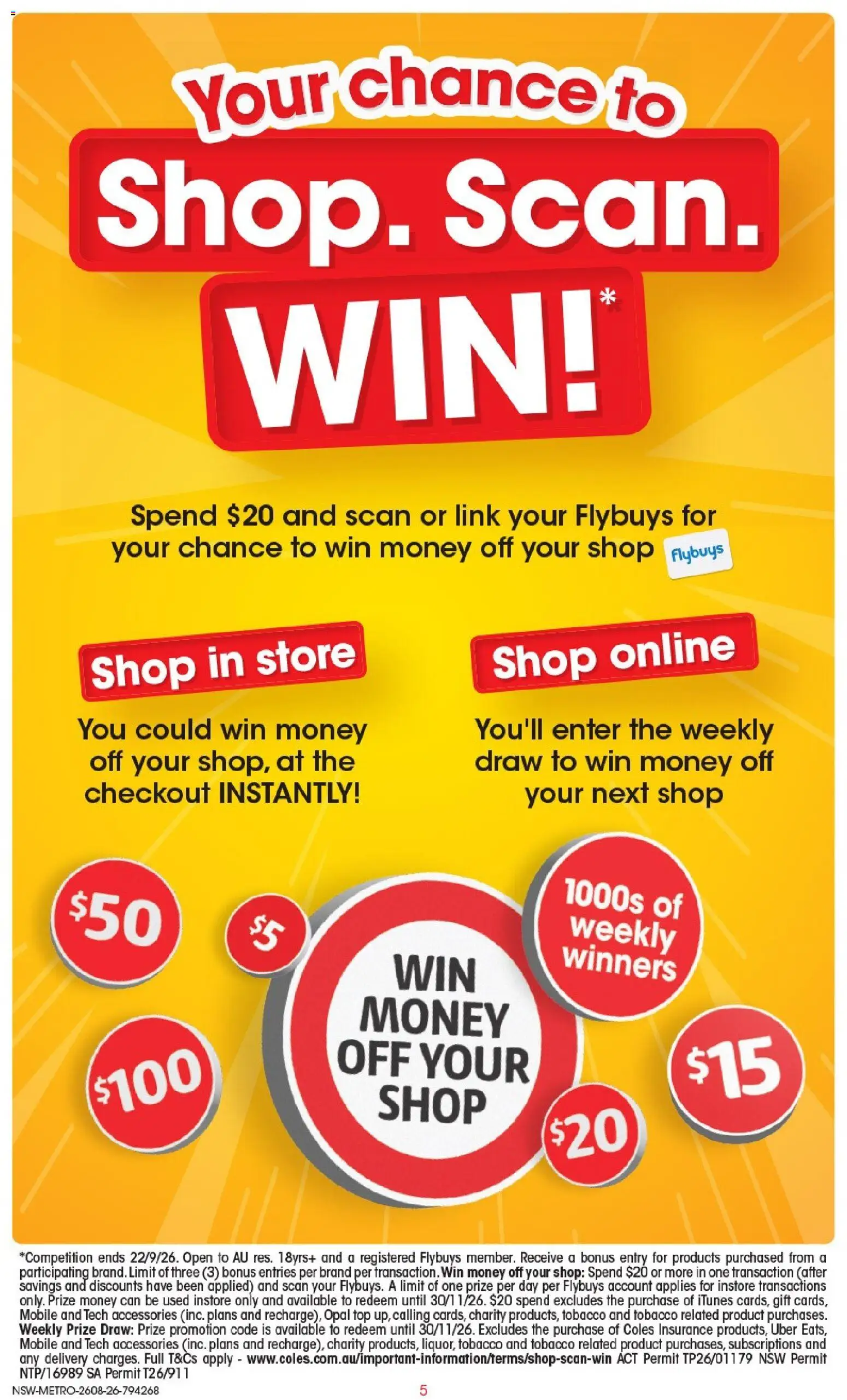 Coles catalogue - valid from 26/08/2026 | Page: 5 | Products: Opal, Accessories, Mobile