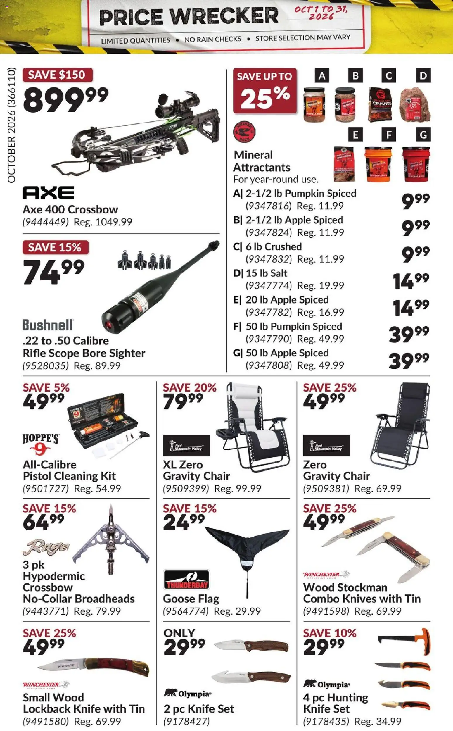 Princess Auto flyer valid from Oct 1, 2026 | Page: 9 | Products: Goose, PC, Salt, Knives