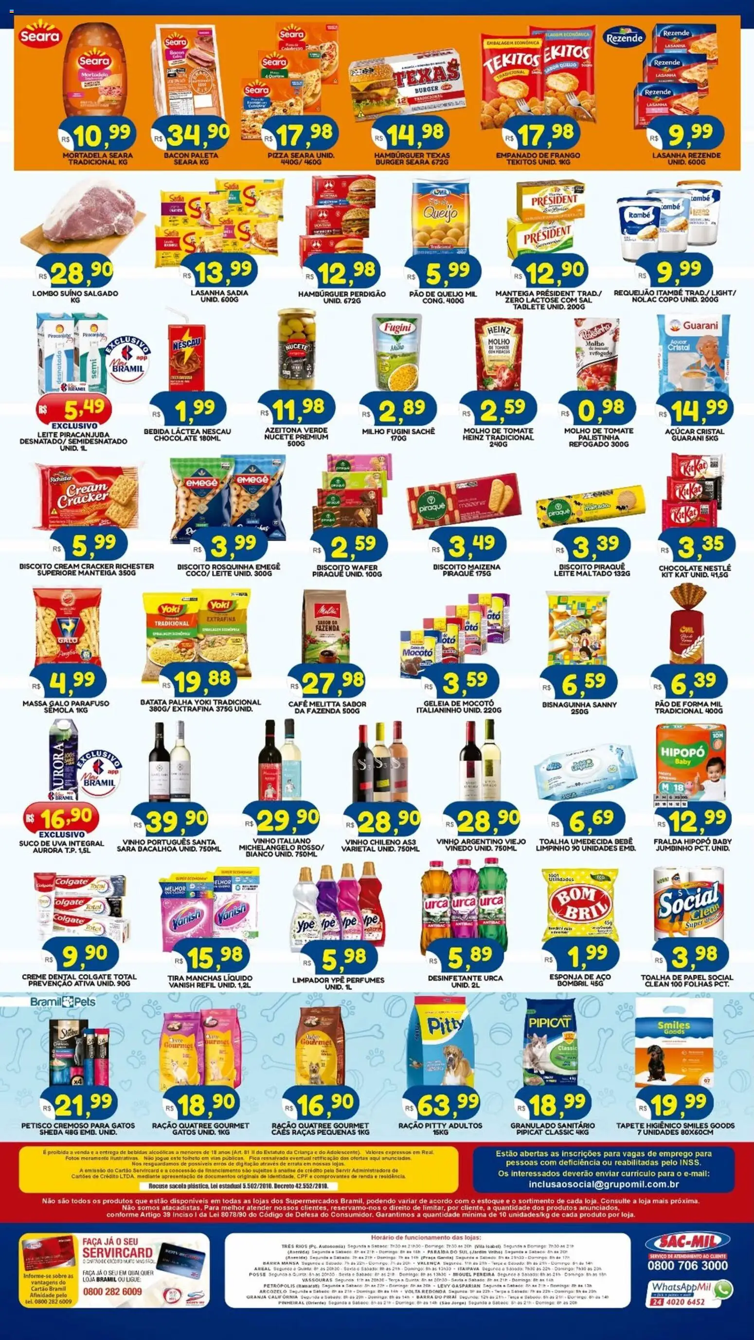Bramil Supermercados Folheto - válido de 03/08/2026 | Página: 2 | Produtos: Biscoito, Tira manchas, Pão, Tapete higiênico