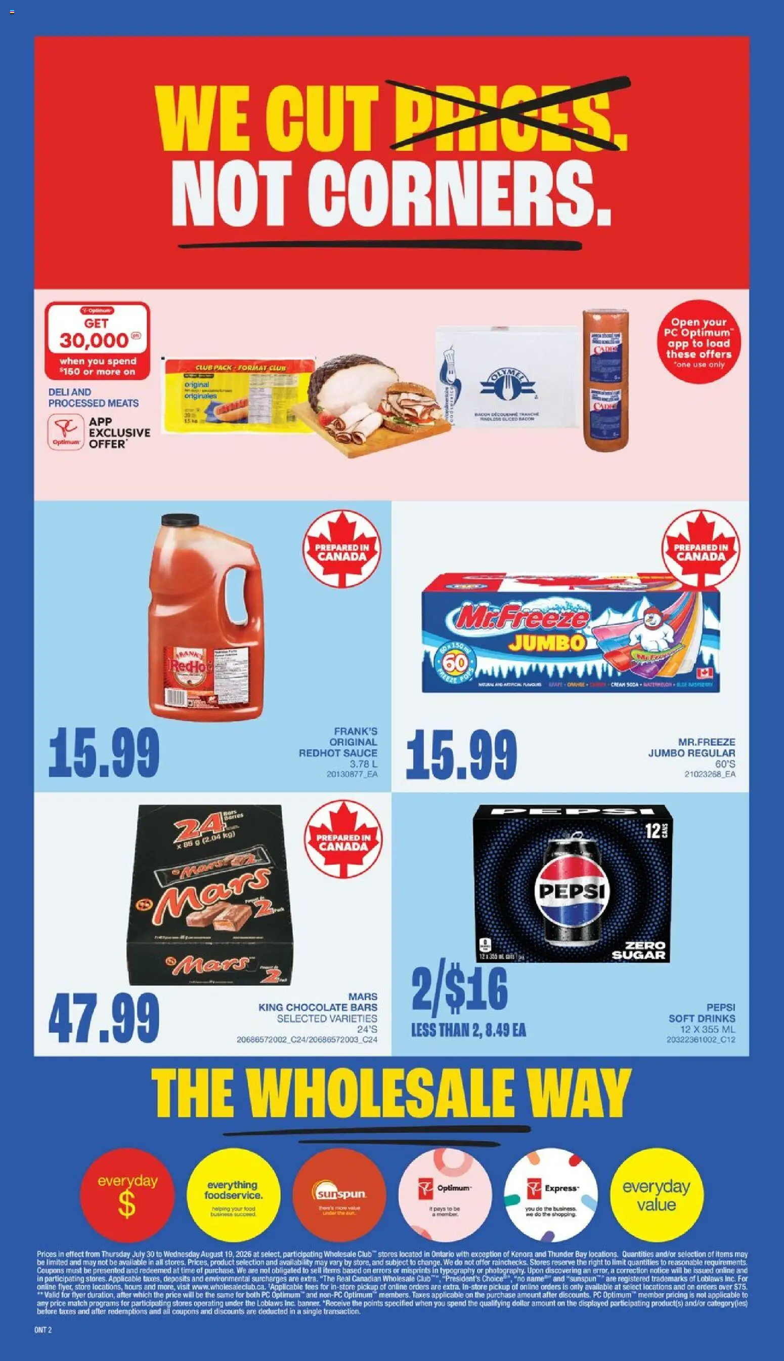 Wholesale Club flyer valid from Jul 30, 2026 | Page: 6 | Products: Cream, PC, Chocolate