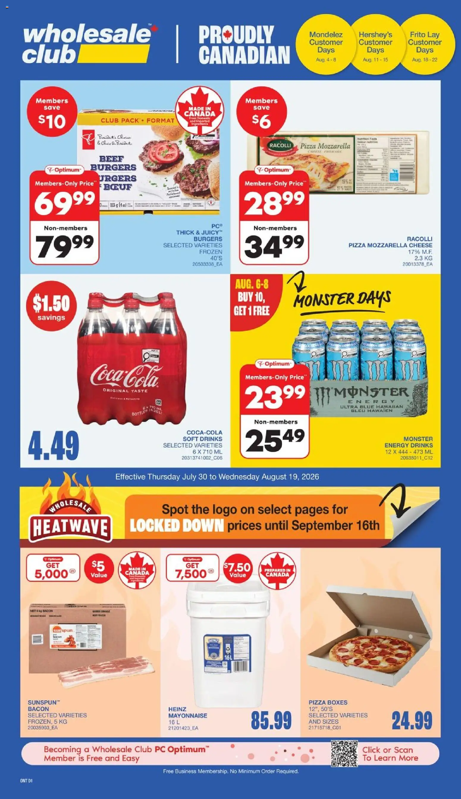 Wholesale Club flyer valid from Jul 30, 2026 | Page: 6 | Products: PC, Sugar, Pepsi Zero, Drinks