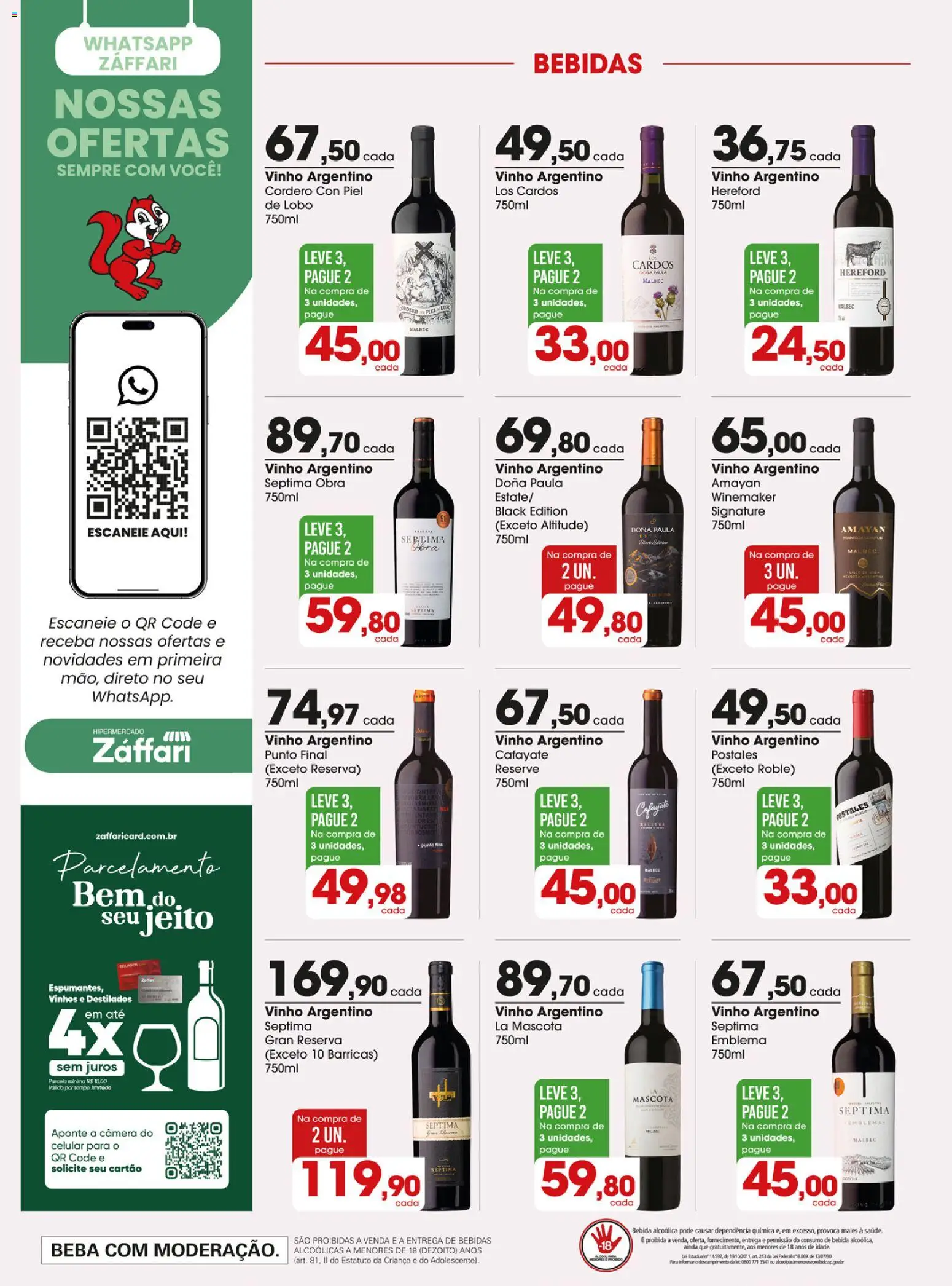 Zaffari Folheto - válido de 28/07/2026 | Página: 16 | Produtos: Celular, Vinho, Bebida, Câmera