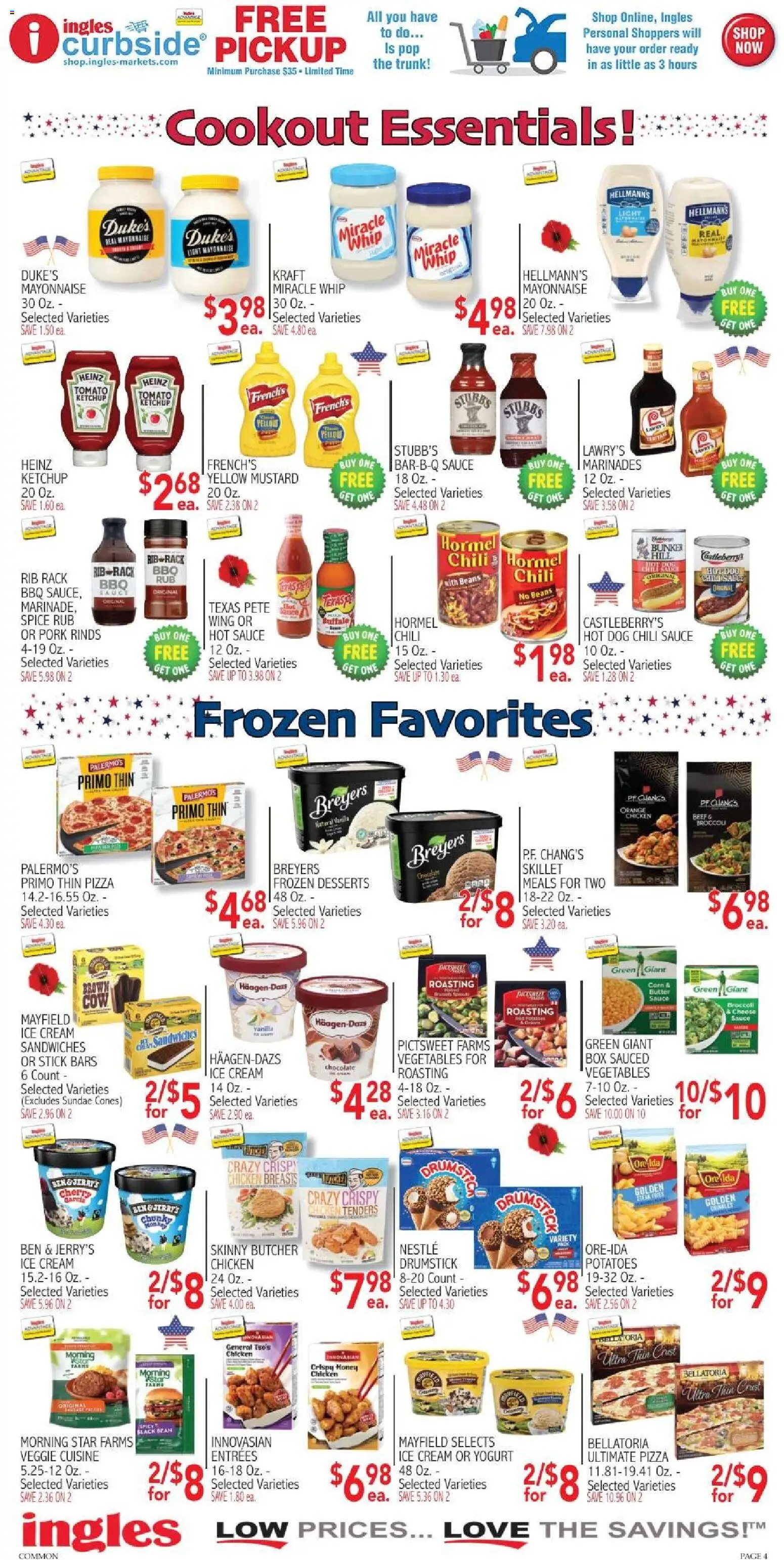 Ingles Weekly Ad - valid from 27.05.2026 | Page: 4 | Products: Chocolate, Pork, Ice cream, Rod