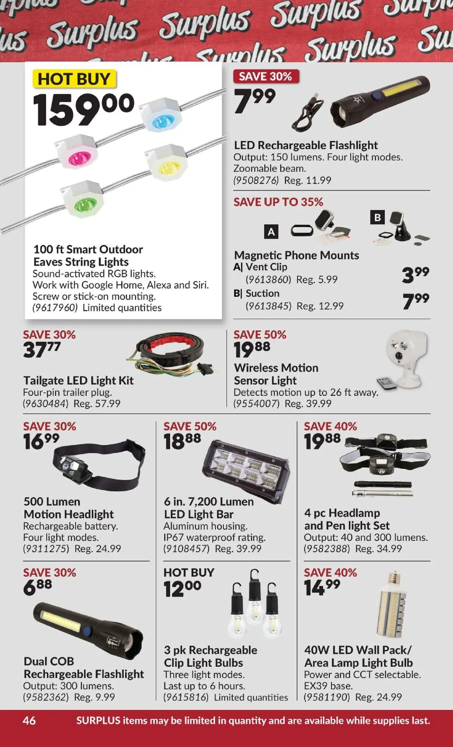 Princess Auto flyer valid from Sep 8, 2026 | Page: 49 | Products: Phone, PC, Lamp, Light bulbs