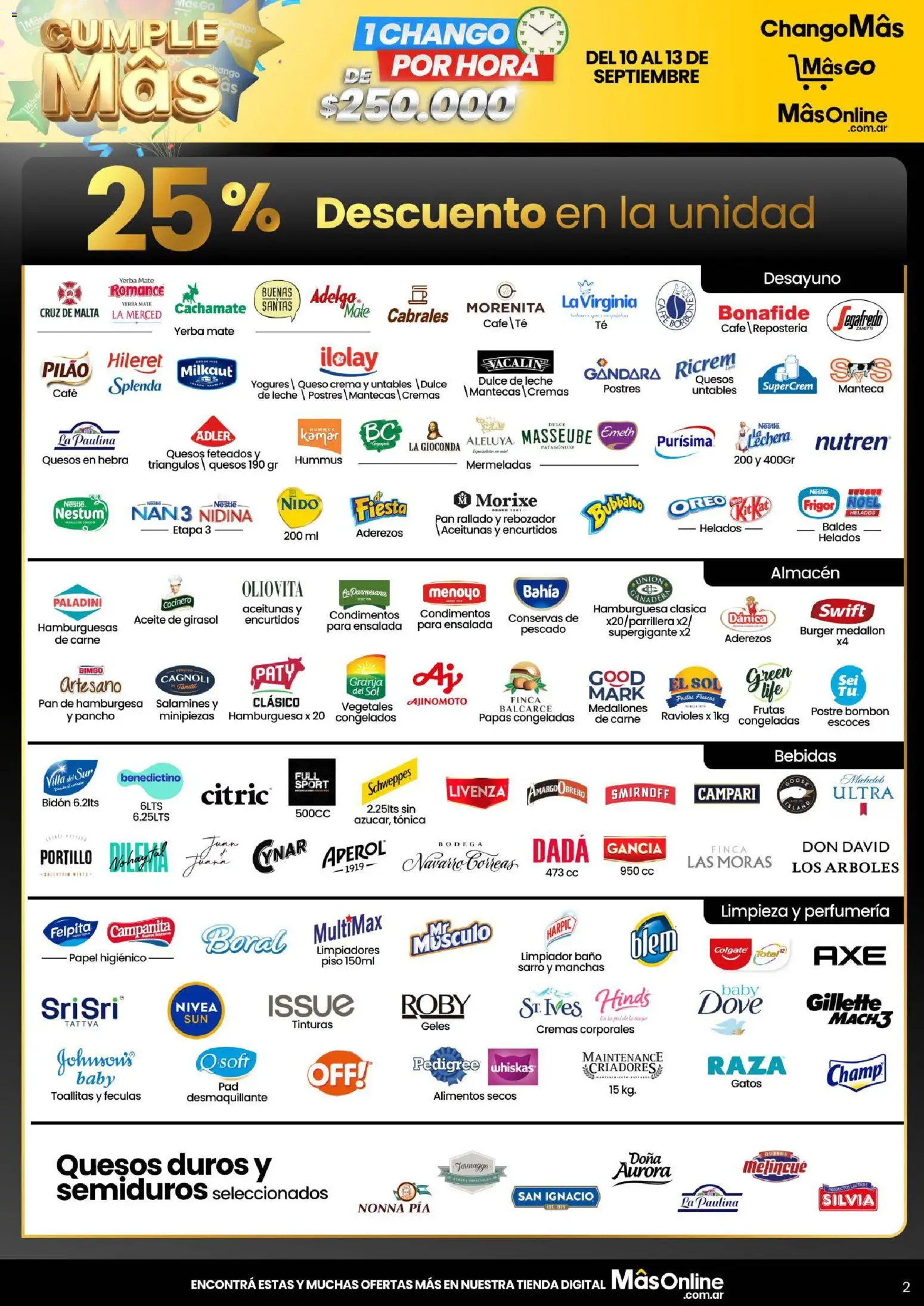 Changomas - Flash 10 Al 13 De Septiembre │ válido desde el 10/09/2026 | Página: 4 | Productos: Ensalada, Campari, Conservas, Leche