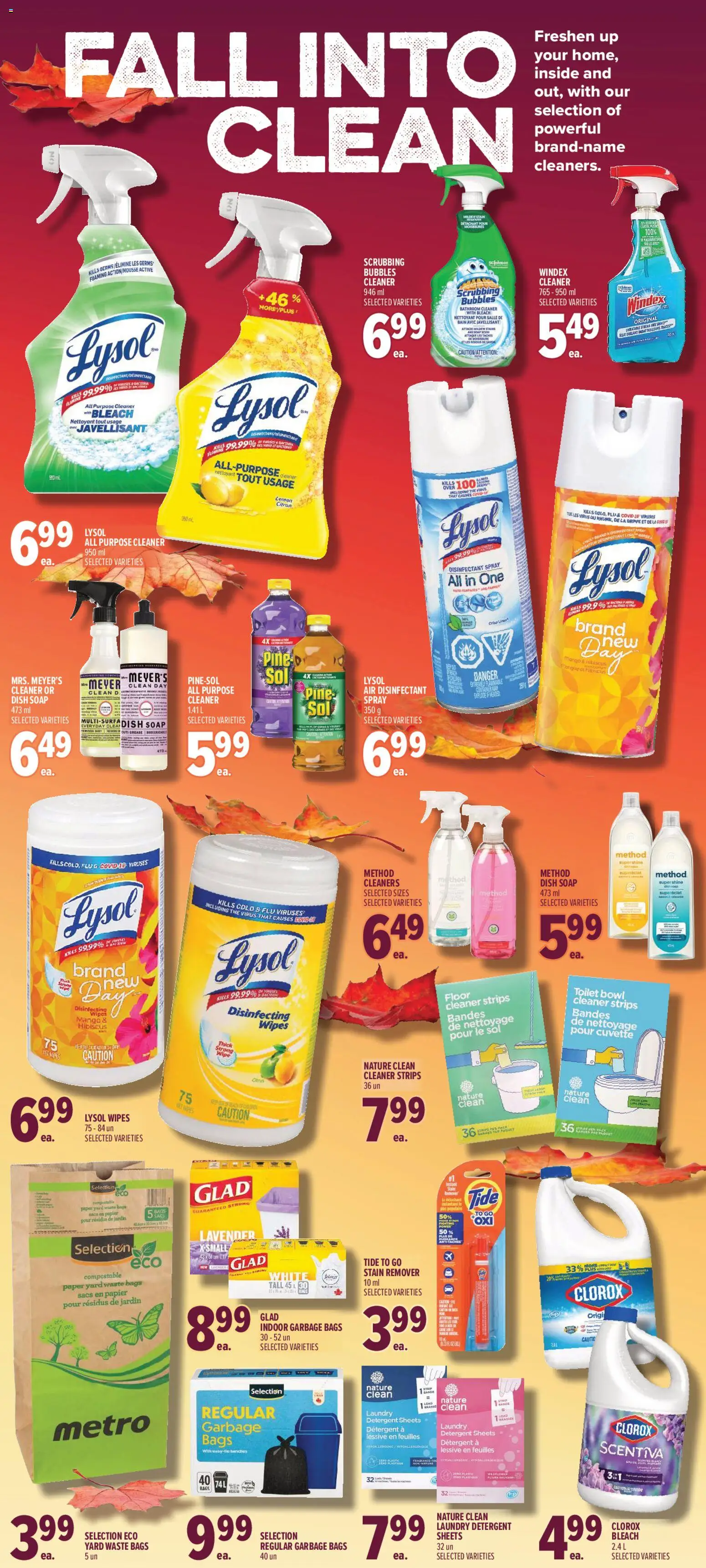 Metro flyer valid from Sep 10, 2026 | Page: 13 | Products: Garbage bags, Mango, Strips, Detergent