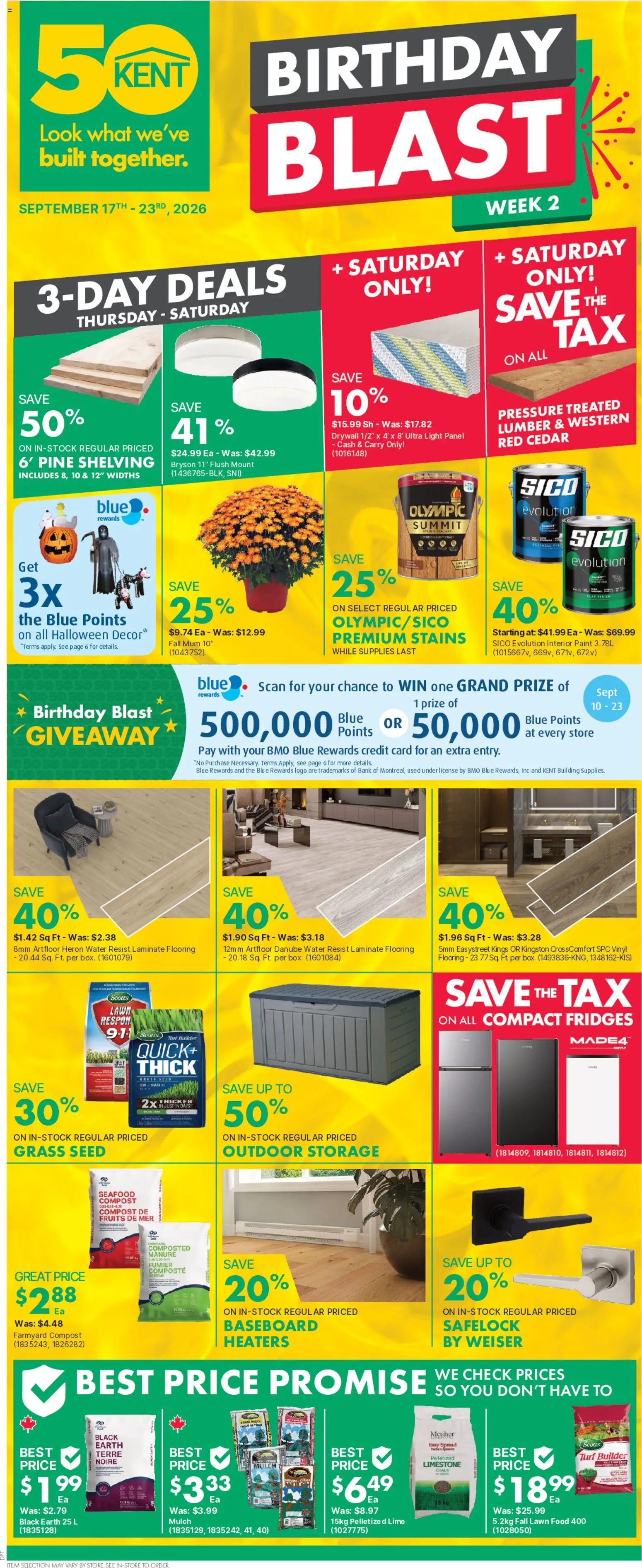 Kent flyer valid from Sep 17, 2026 | Page: 1 | Products: Lime, Seafood, Spread, Food