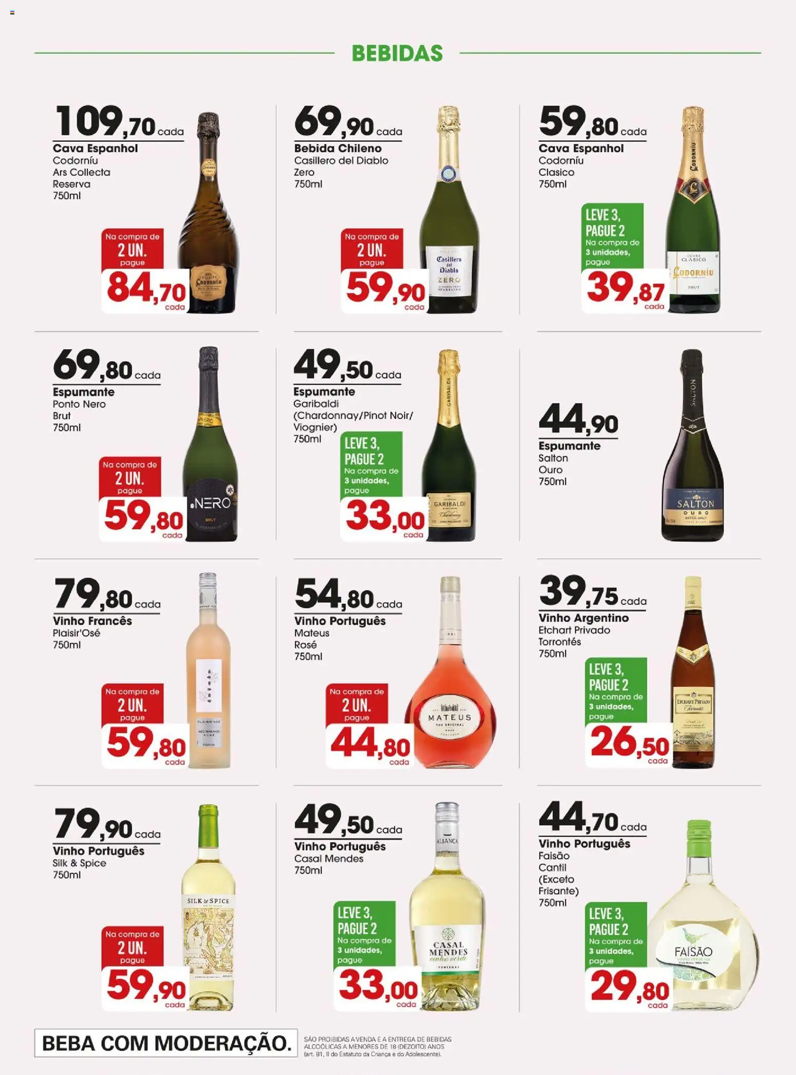 Zaffari Folheto - válido de 28/07/2026 | Página: 19 | Produtos: Espumante, Vinho, Bebida