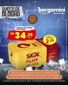 Supermercado Bergamini ofertas Quinta de Bebidas - Pré-Visualização do folheto da loja Supermercado Bergamini, válido de 15/10/2026