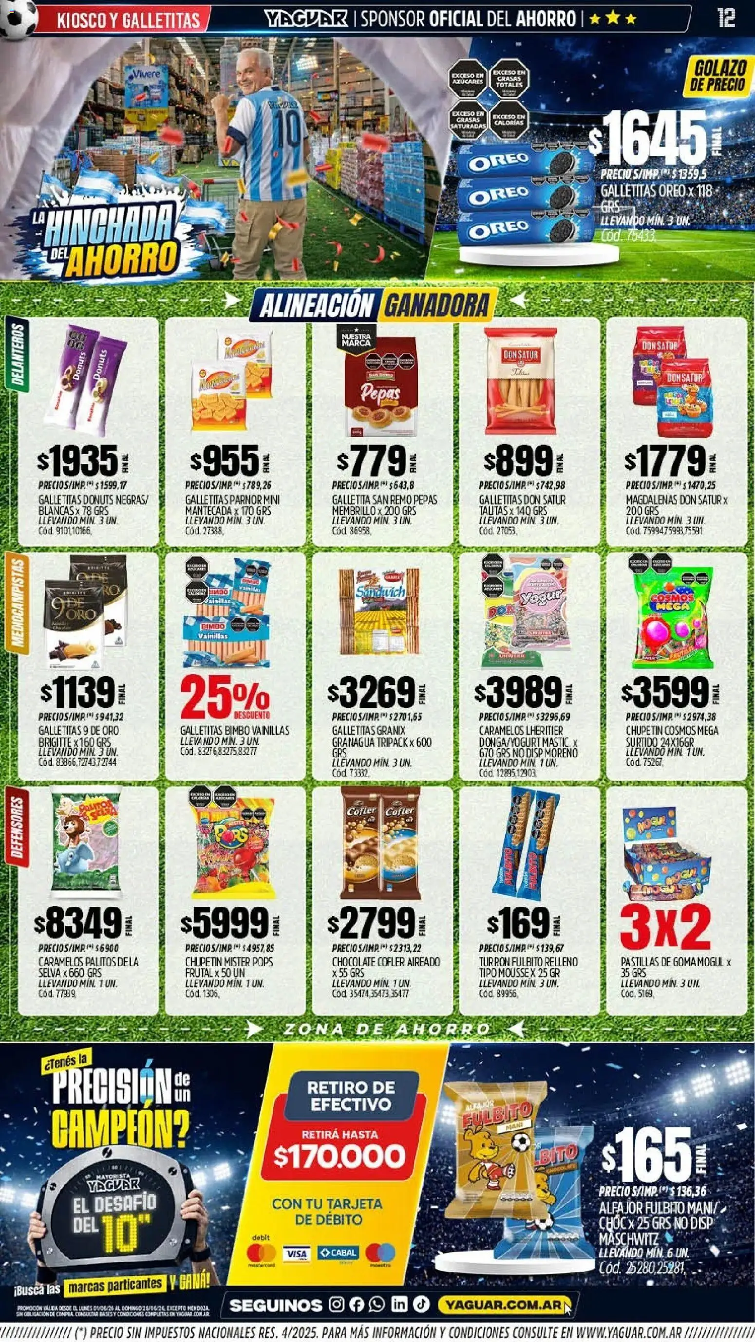 Yaguar - Oferta Semanal General Roca │ válido desde el 01.06.2026 | Página: 12 | Productos: Galletitas, Mani, Mousse, Chocolate