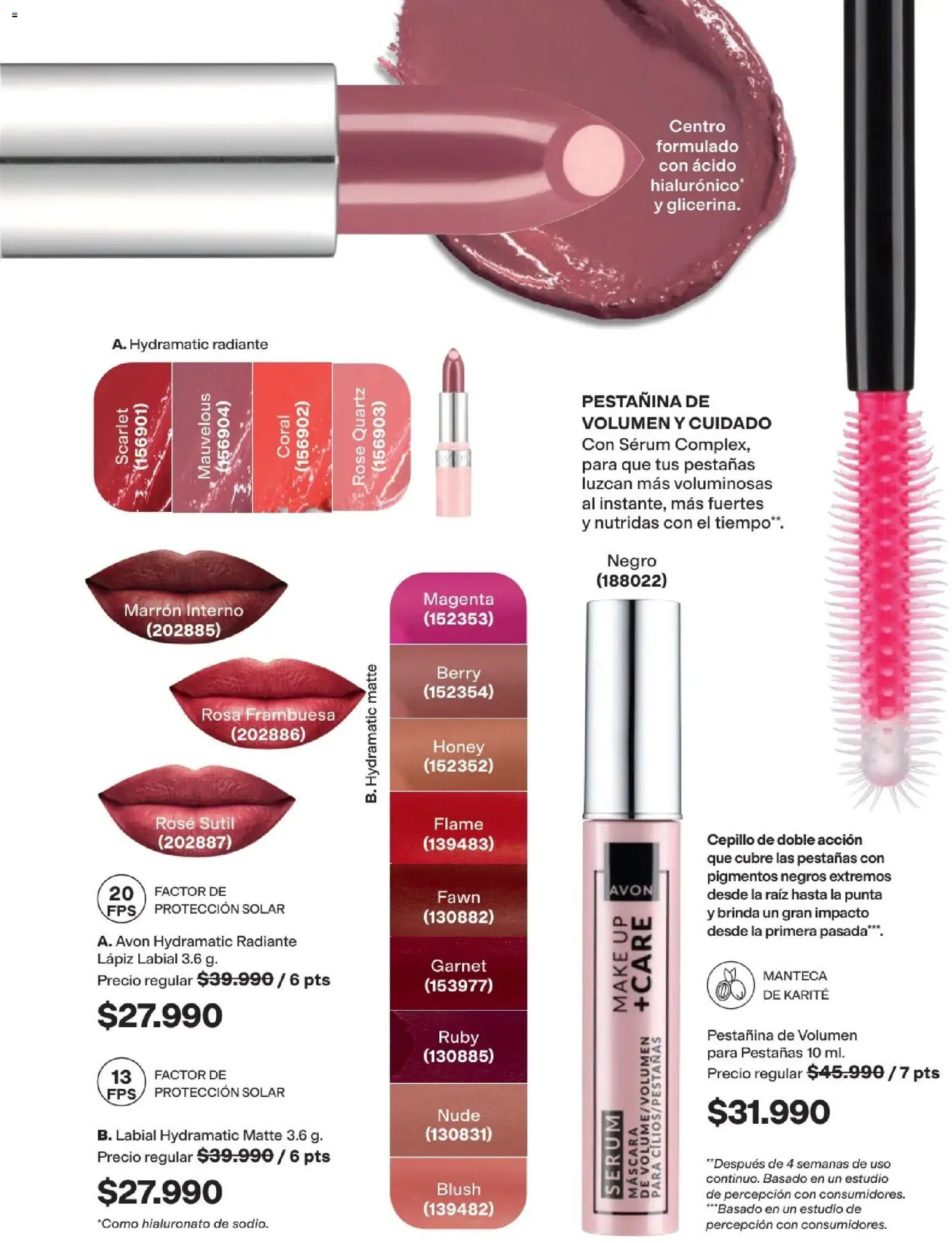 Avon revista - valida desde el 01.09.2026 | Página: 54 | Productos: Serum, Cepillo, Máscara, Lápiz labial
