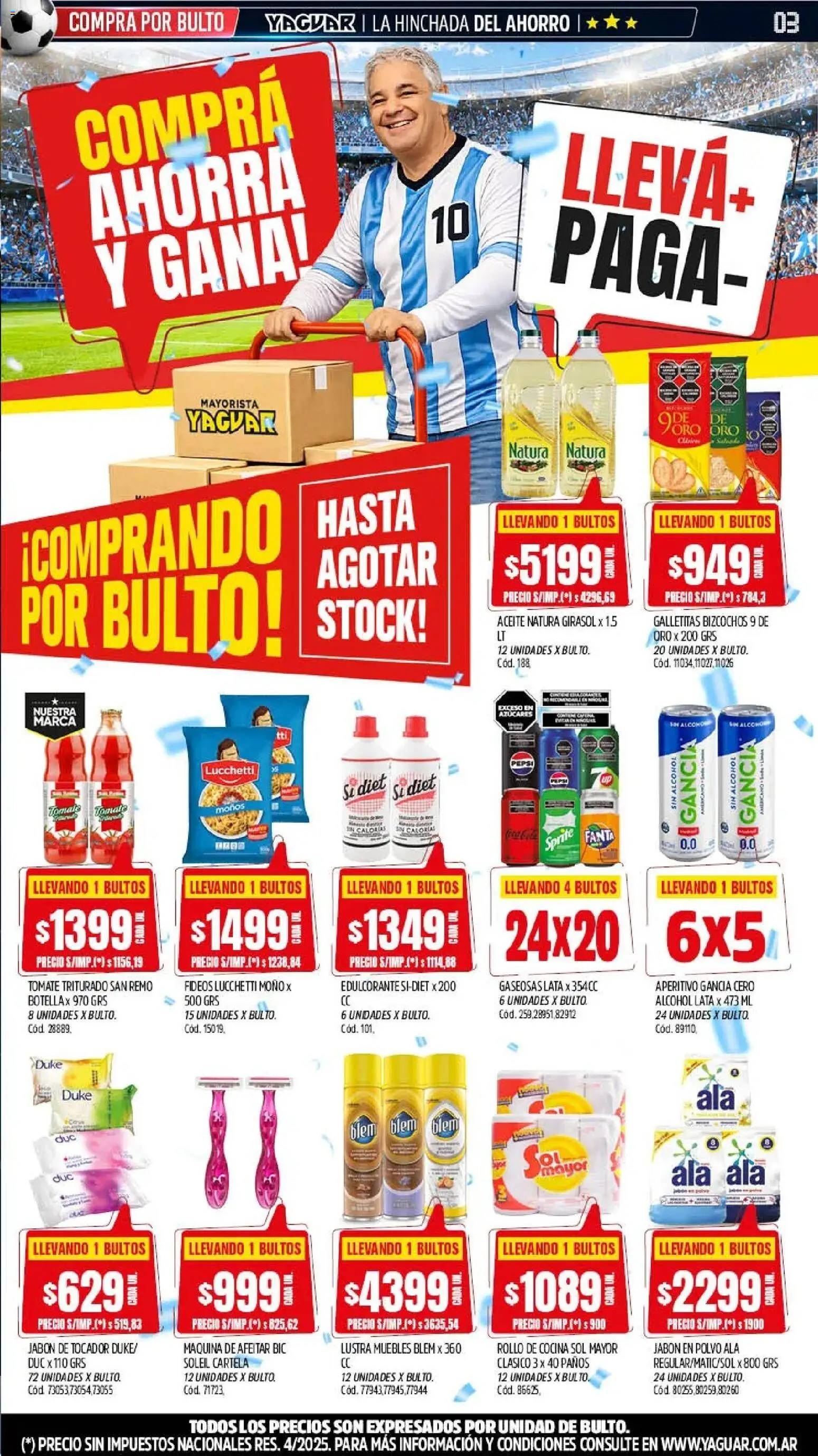 Yaguar - Oferta Semanal Mendoza │ válido desde el 08.06.2026 | Página: 3 | Productos: Edulcorante, Jabón, Jabón en polvo, Bizcochos
