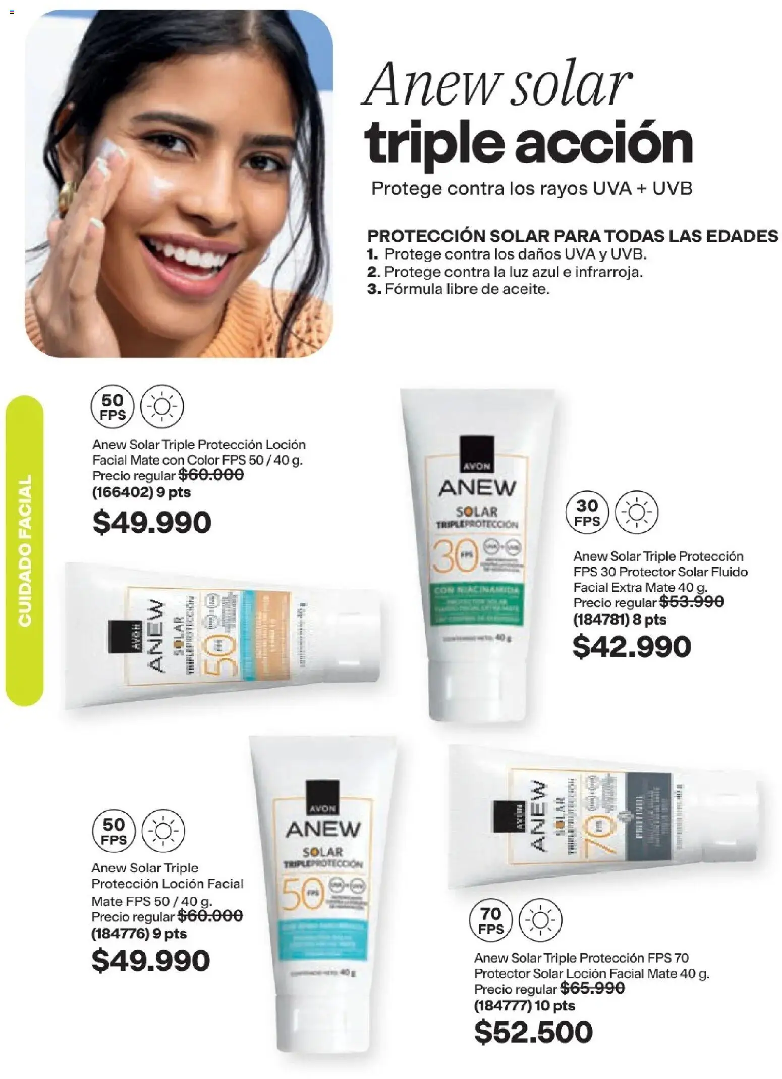 Avon revista - valida desde el 19/09/2026 | Página: 101 | Productos: Loción, Uva, Protector solar