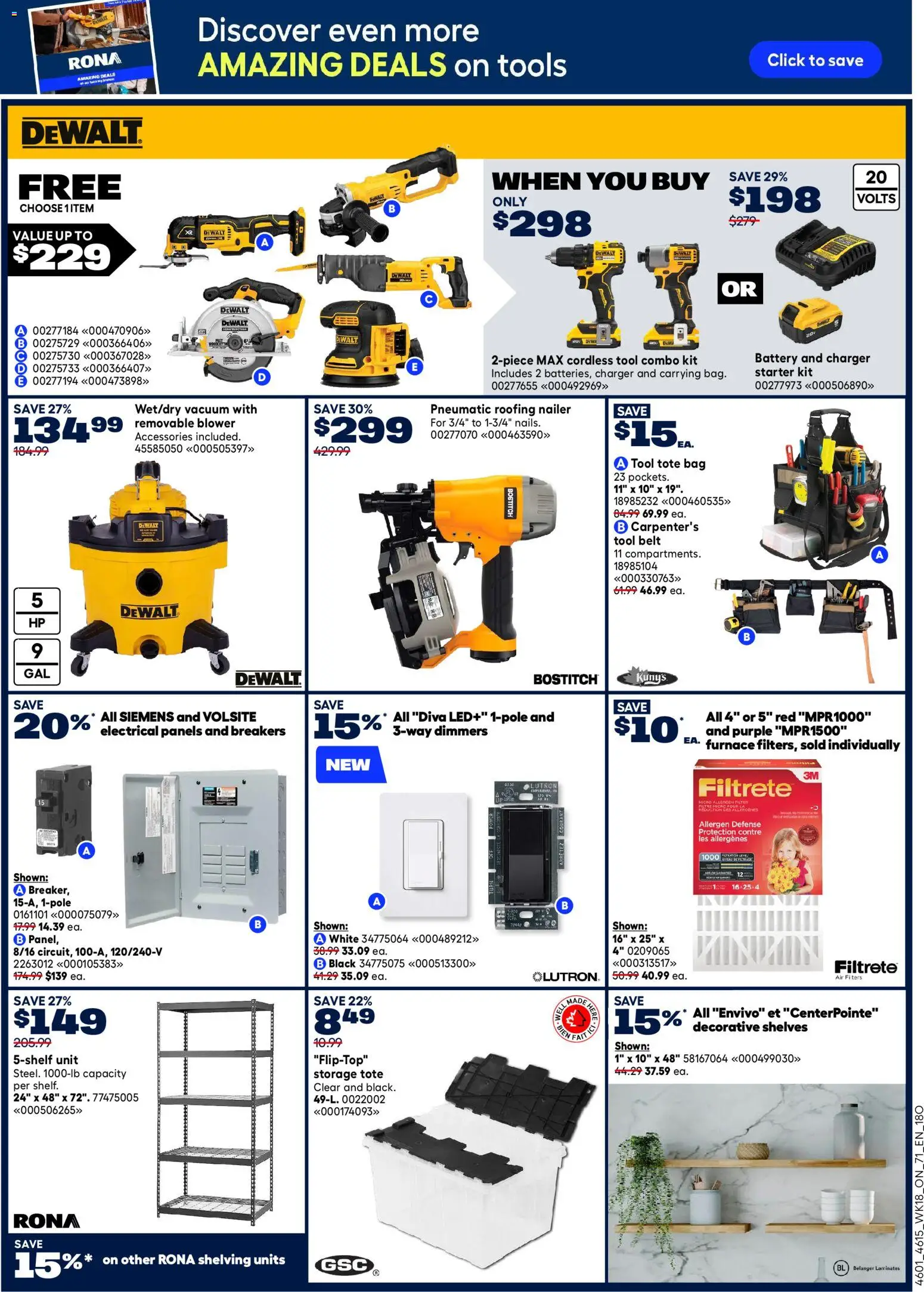 Rona flyer valid from 28.05.2026 | Page: 14 | Products: Belt, Bag, Battery