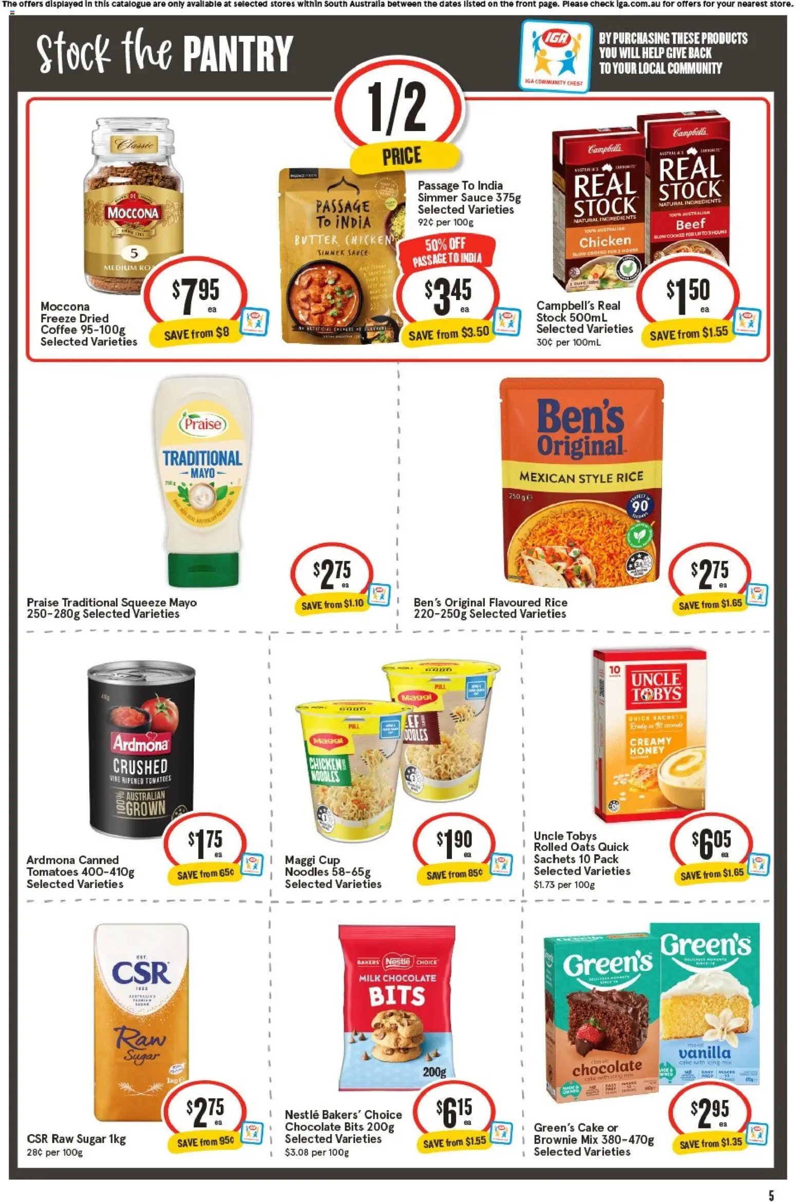 IGA catalogue - valid from 12/08/2026 | Page: 6 | Products: Milk, Butter, Sauce, Vanilla