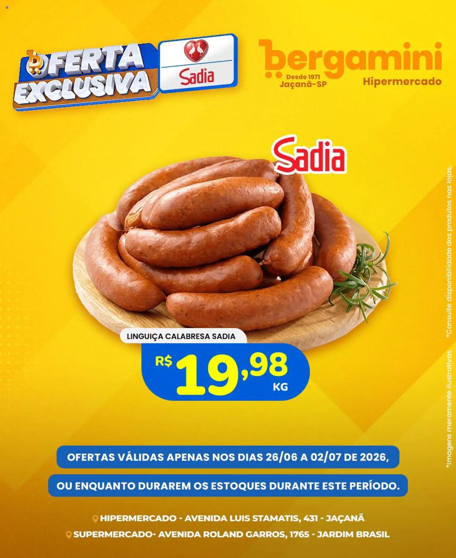 Supermercado Bergamini Folheto - válido de 26/06/2026 | Página: 5 | Produtos: Linguiça