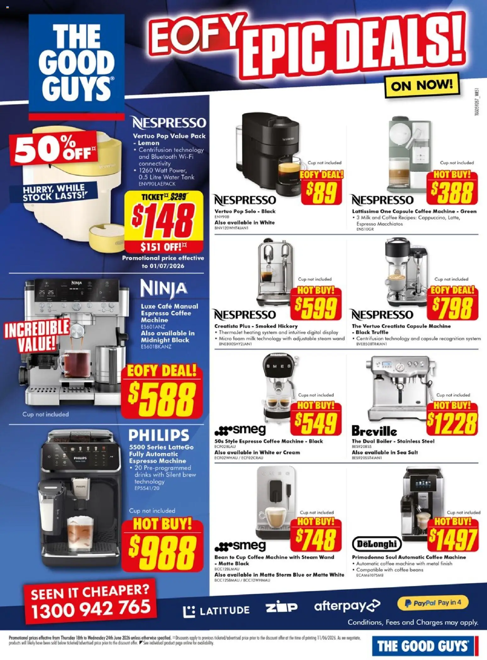 The Good Guys catalogue - valid from 18.06.2026 | Page: 6 | Products: Milk, Coffee, Water, Digital