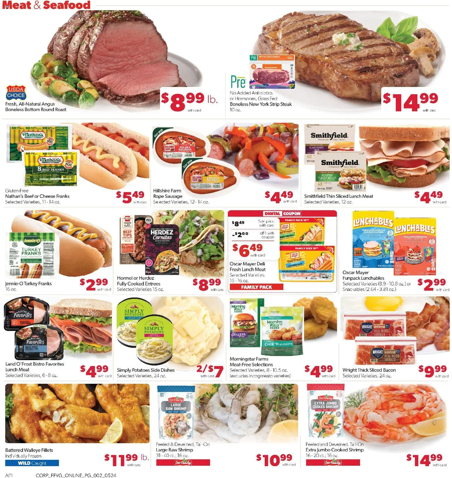 Family Fare Weekly Ad - MI - valid from 24.05.2026 | Page: 6 | Products: Ham, Beef, Seafood, Sausage