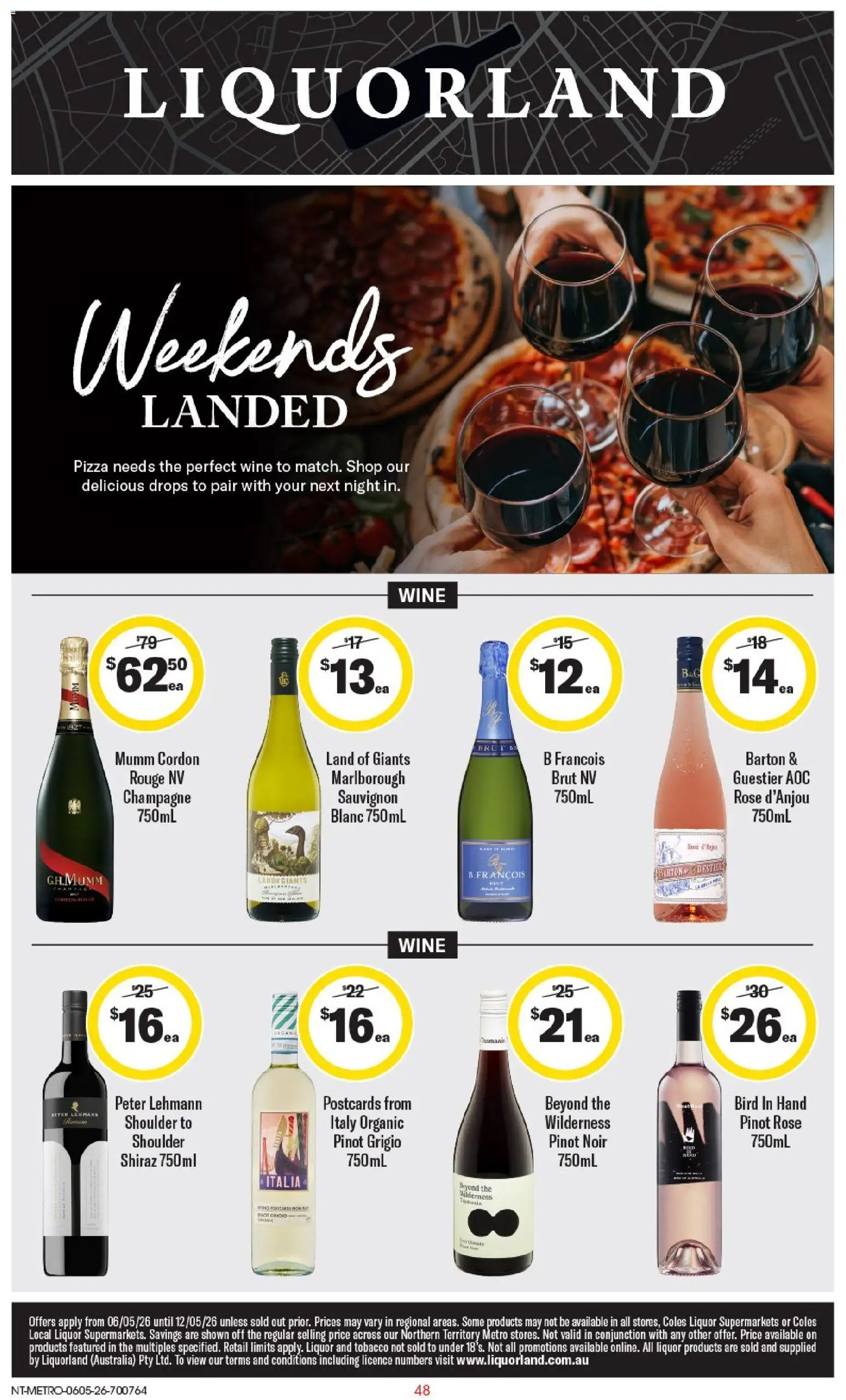 Coles catalogue - valid from 06.05.2026 | Page: 49 | Products: Pizza, Wine